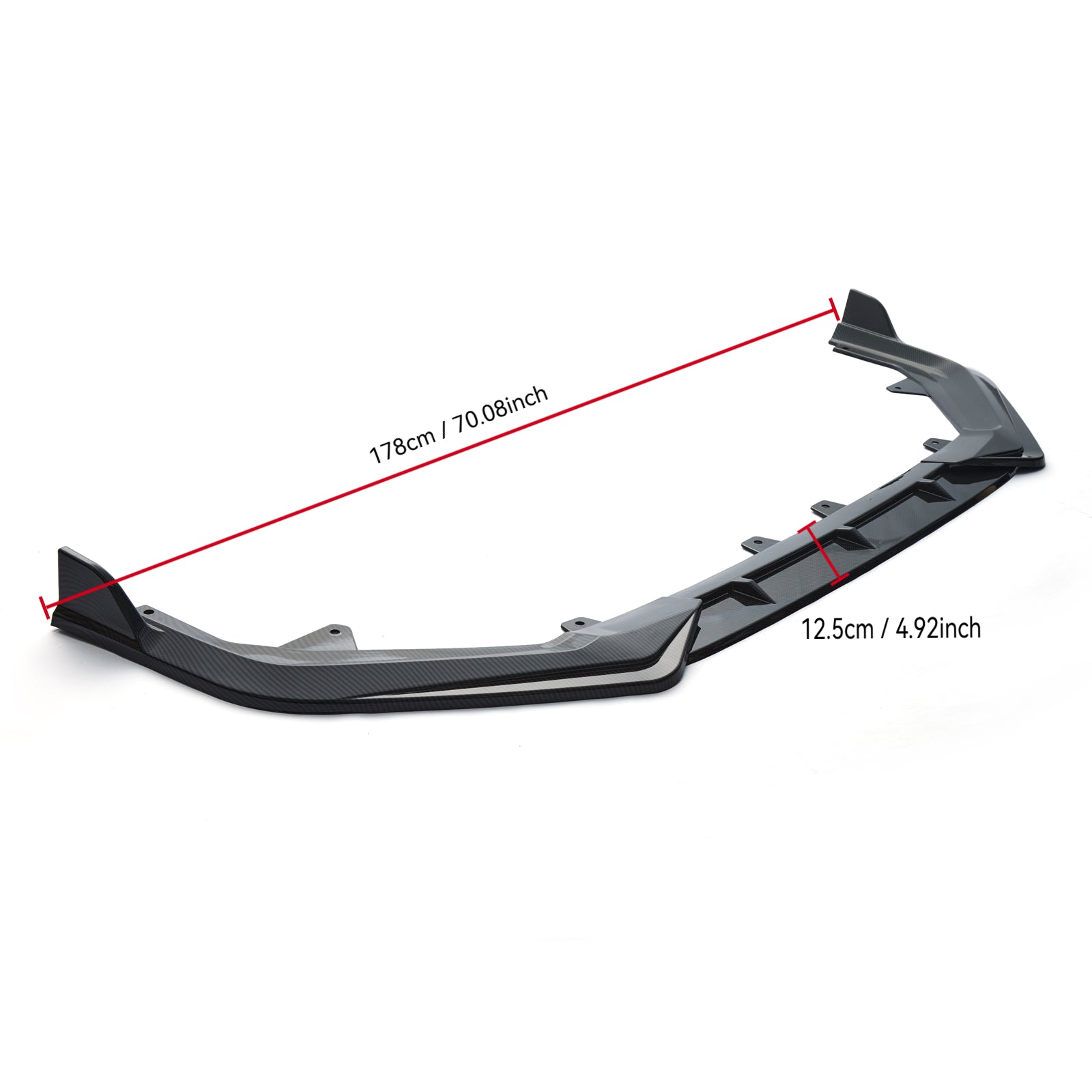 Front Bumper Lip Splitter For 2022-2024 Honda Civic LX EX Si JDM 3pc Style