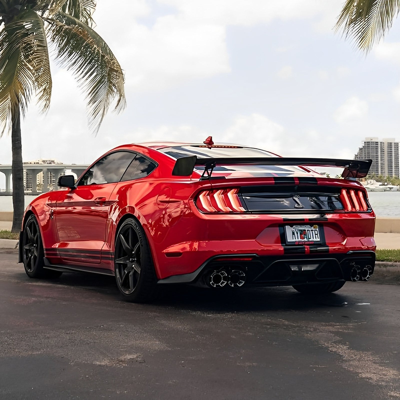 For 18-22 Ford Mustang GT500 Style Rear Bumper Lip Diffuser
