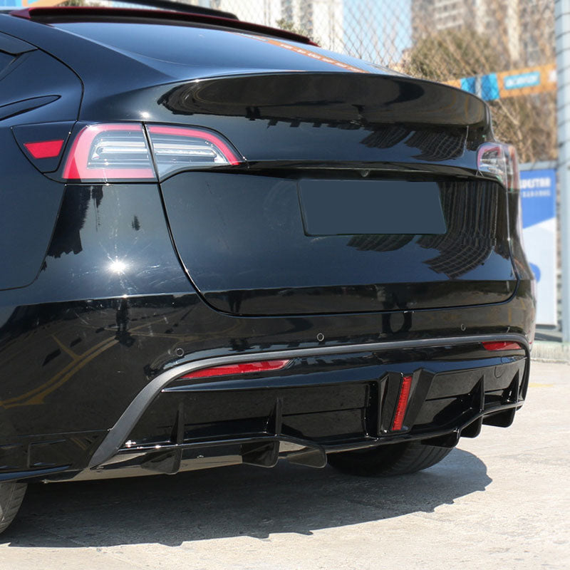 Fits Tesla Model S 2021-2023 REAL CARBON FIBER Rear Bumper Diffuser Lip  Body Kit
