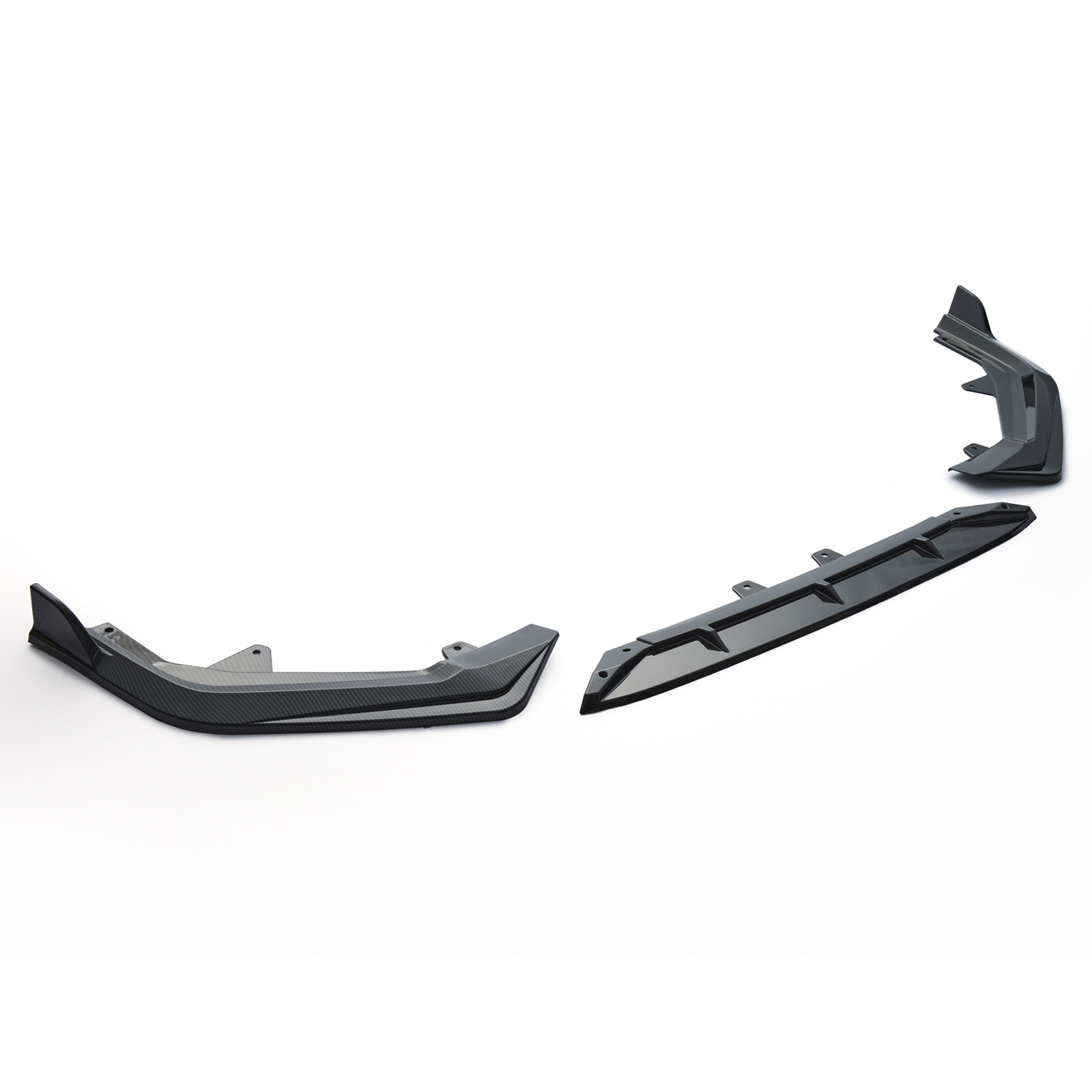 Front Bumper Lip Splitter For 2022-2024 Honda Civic LX EX Si JDM 3pc Style