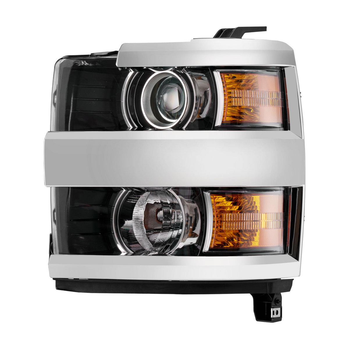 For 2015-2019 Chevy Silverado 2500HD 3500HD Pair W/Bulb Chrome Halogen Headlight