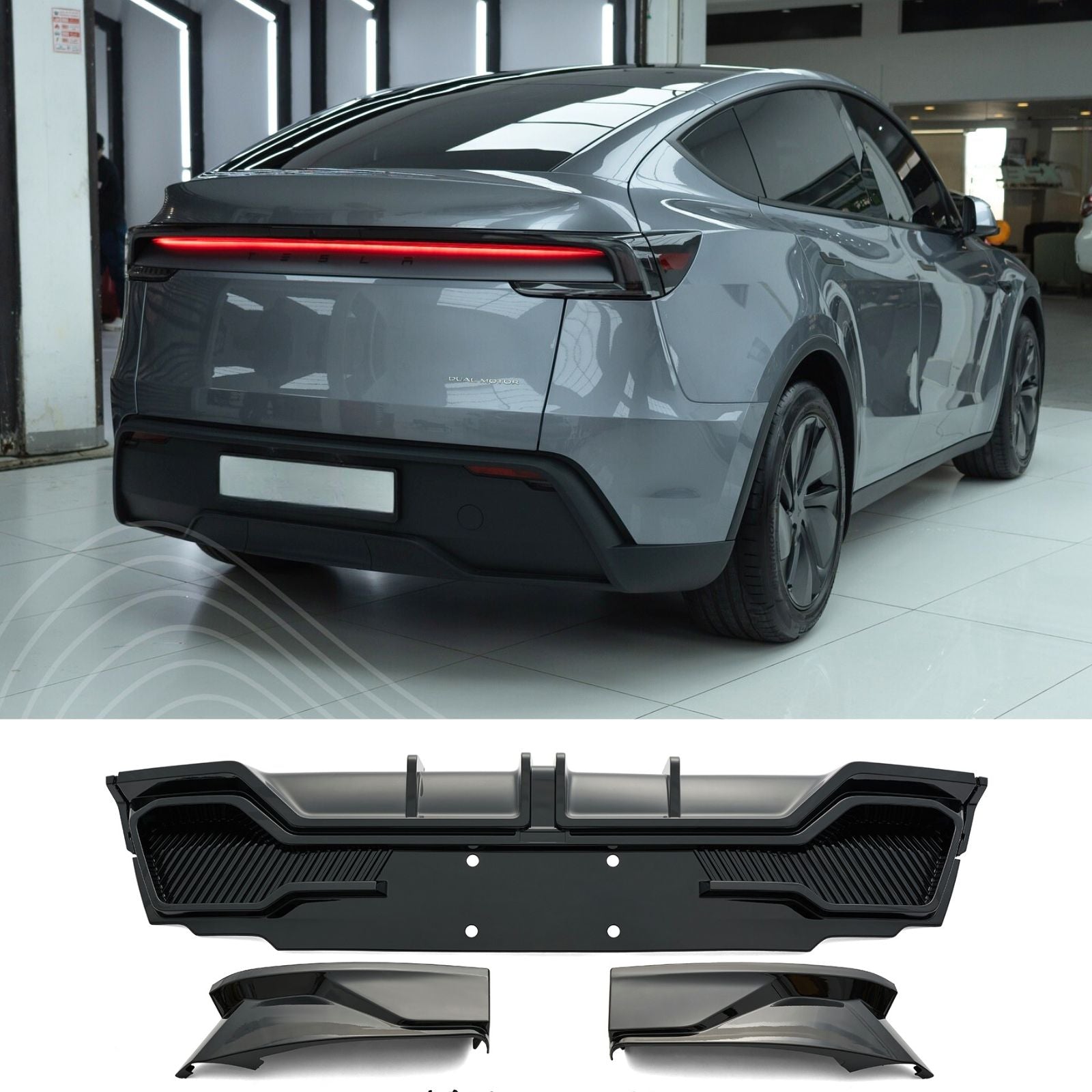 For 2025+ Tesla Model Y Loong PRO Rear Diffuser