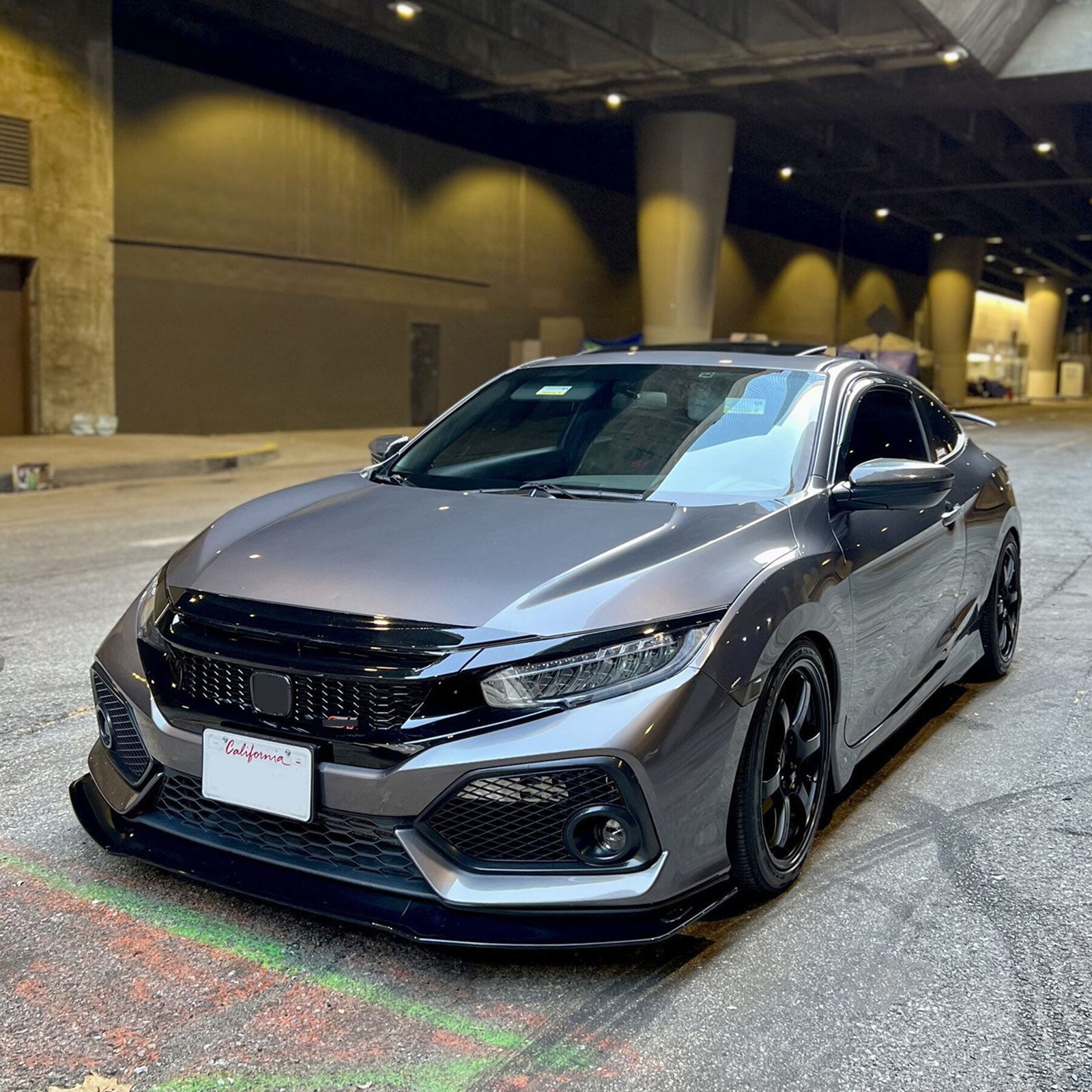 Front Bumper Lip For 17-21 Honda Civic Si FK7 Hatchback GR Style