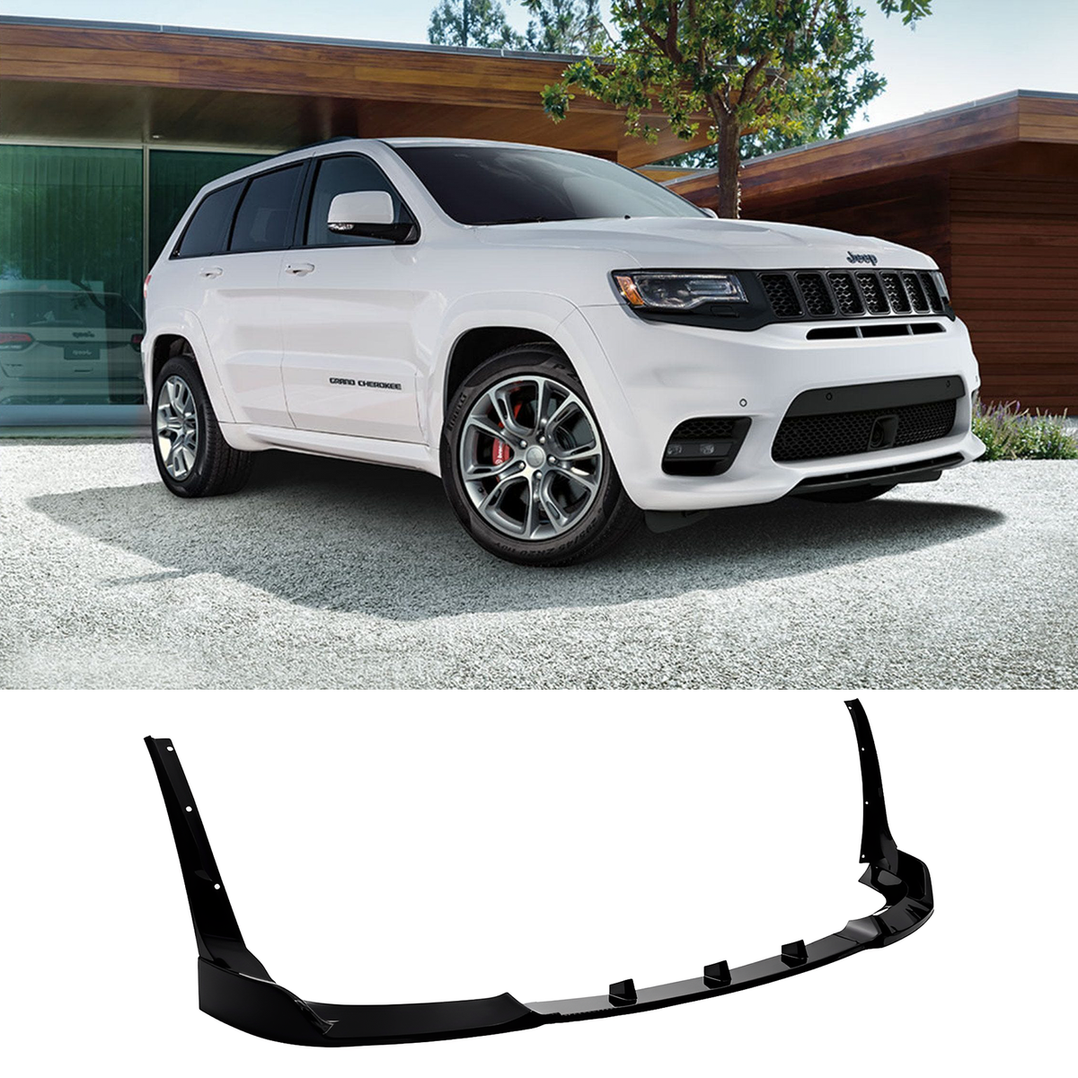 For 2017-2021 Jeep Grand Cherokee SRT AMPP Winglet Front Bumper Lip