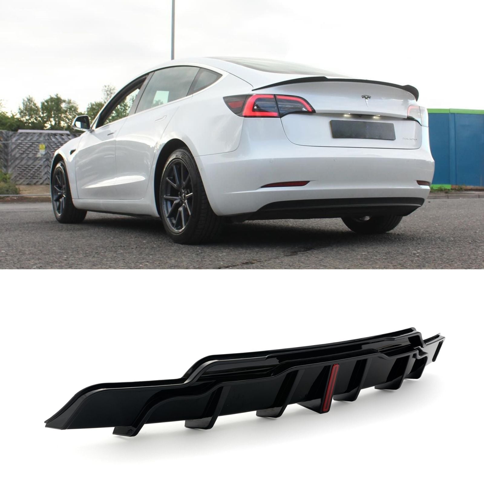 For 2017-2023 Tesla Model 3 Rear Diffuser LED Light