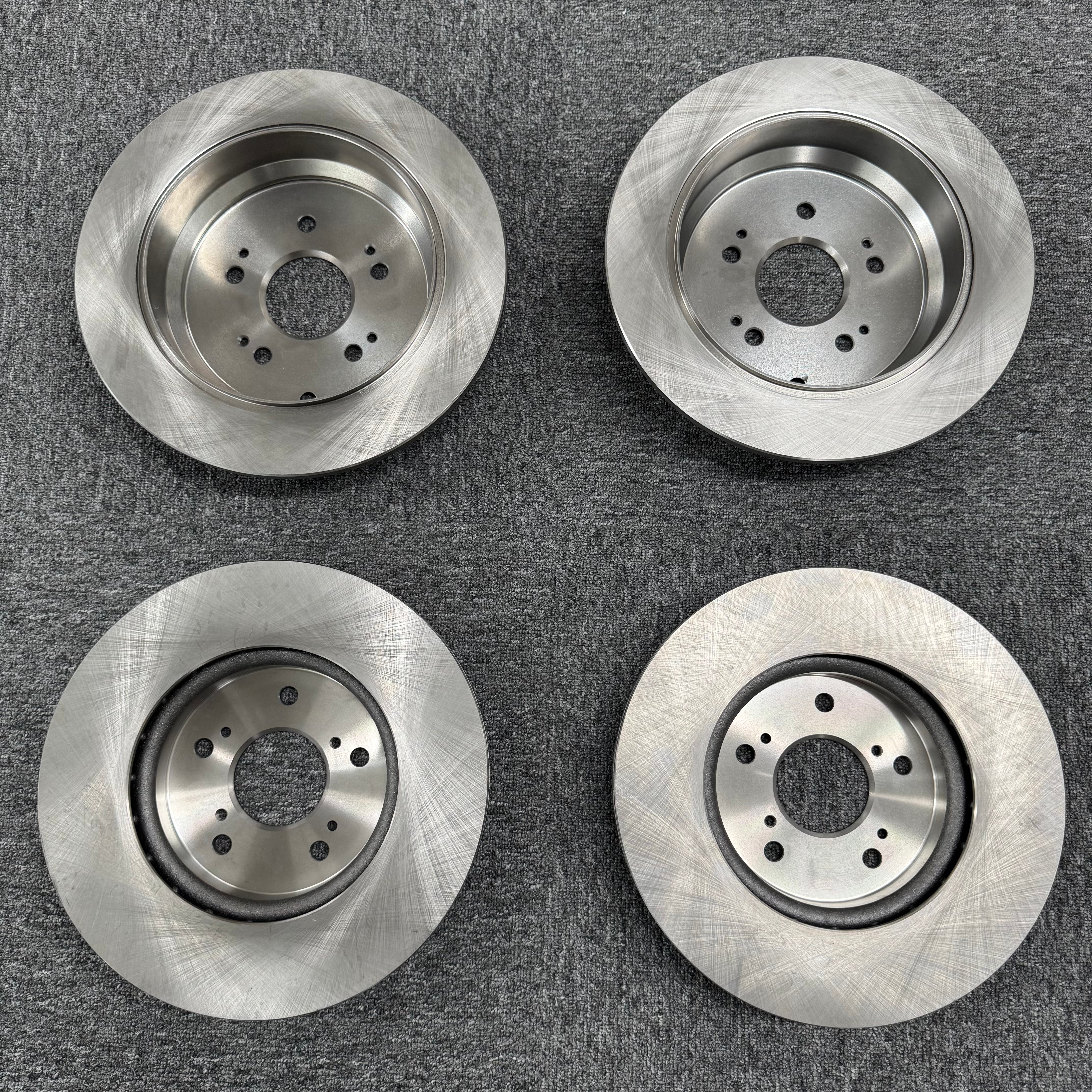 For 2012 - 2016 Honda CR-V Front and Rear Disc Brake Rotors Ceramic Brake Pads