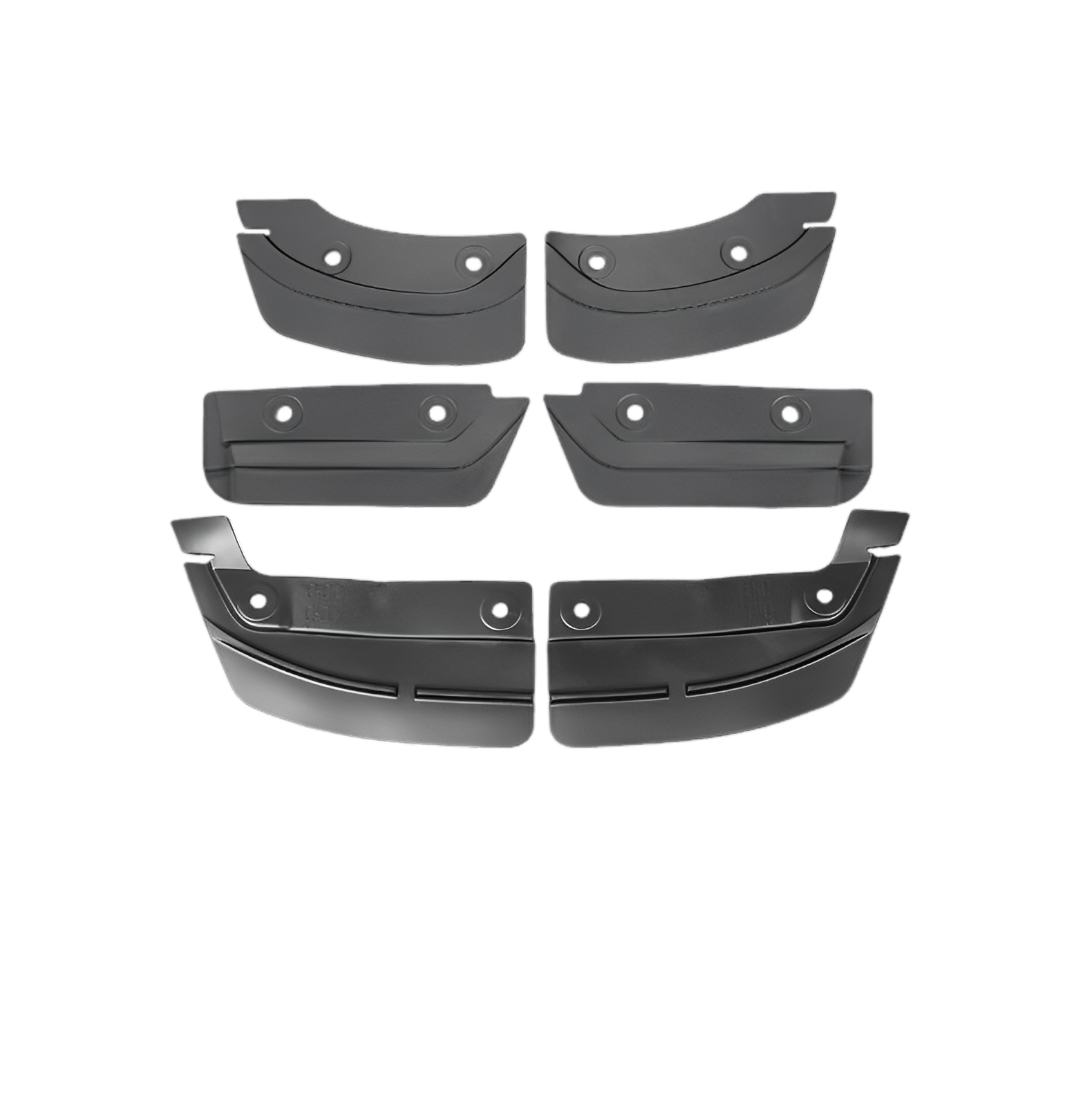 Model 3/Y "Invisible" Mudguards; No Drilling, Installation in Original Vehicle Holes (Set of 6)