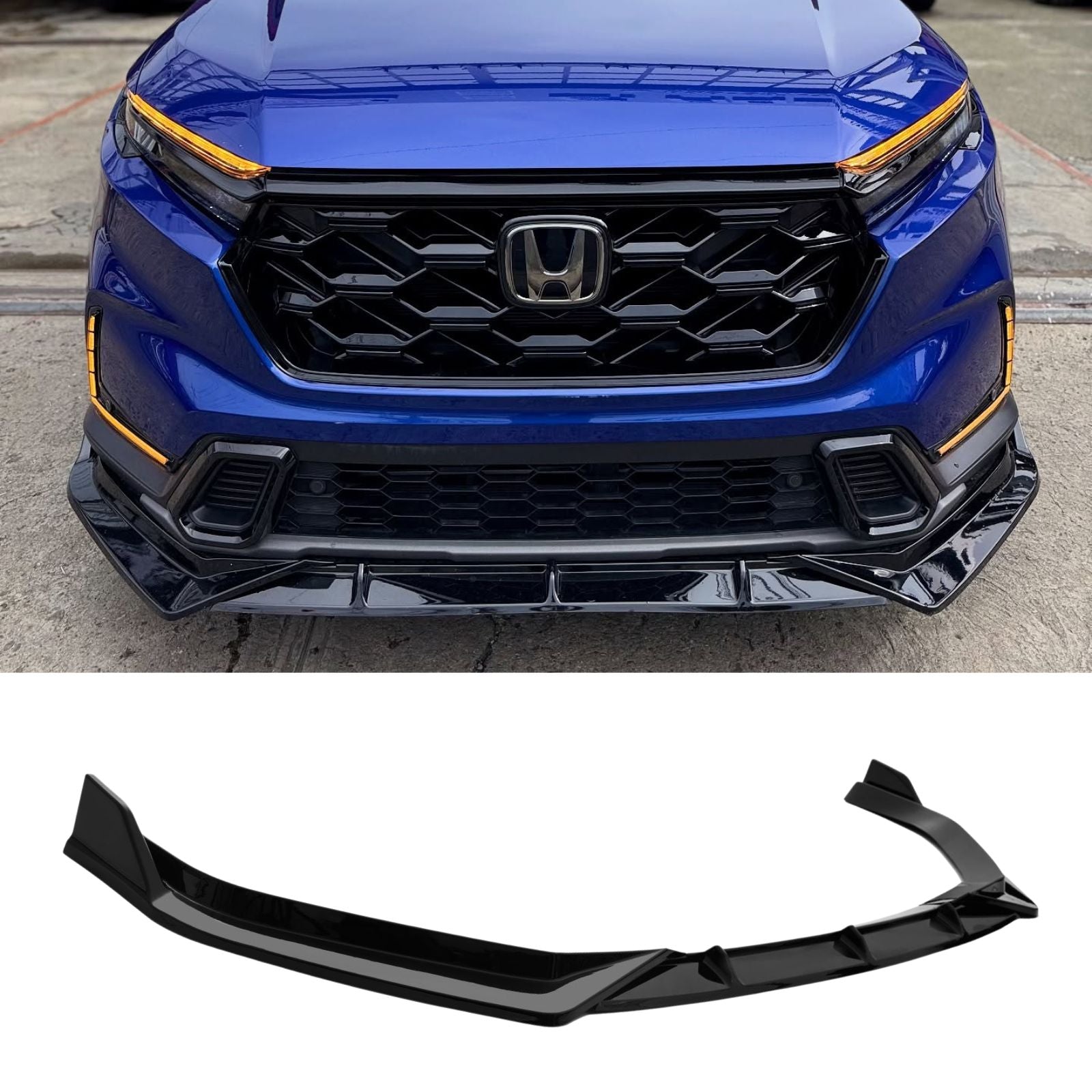 For 2023-2025 Honda CRV CR-V JDM V Style 3pc Front Bumper Lip Splitter & Dear Diffuser