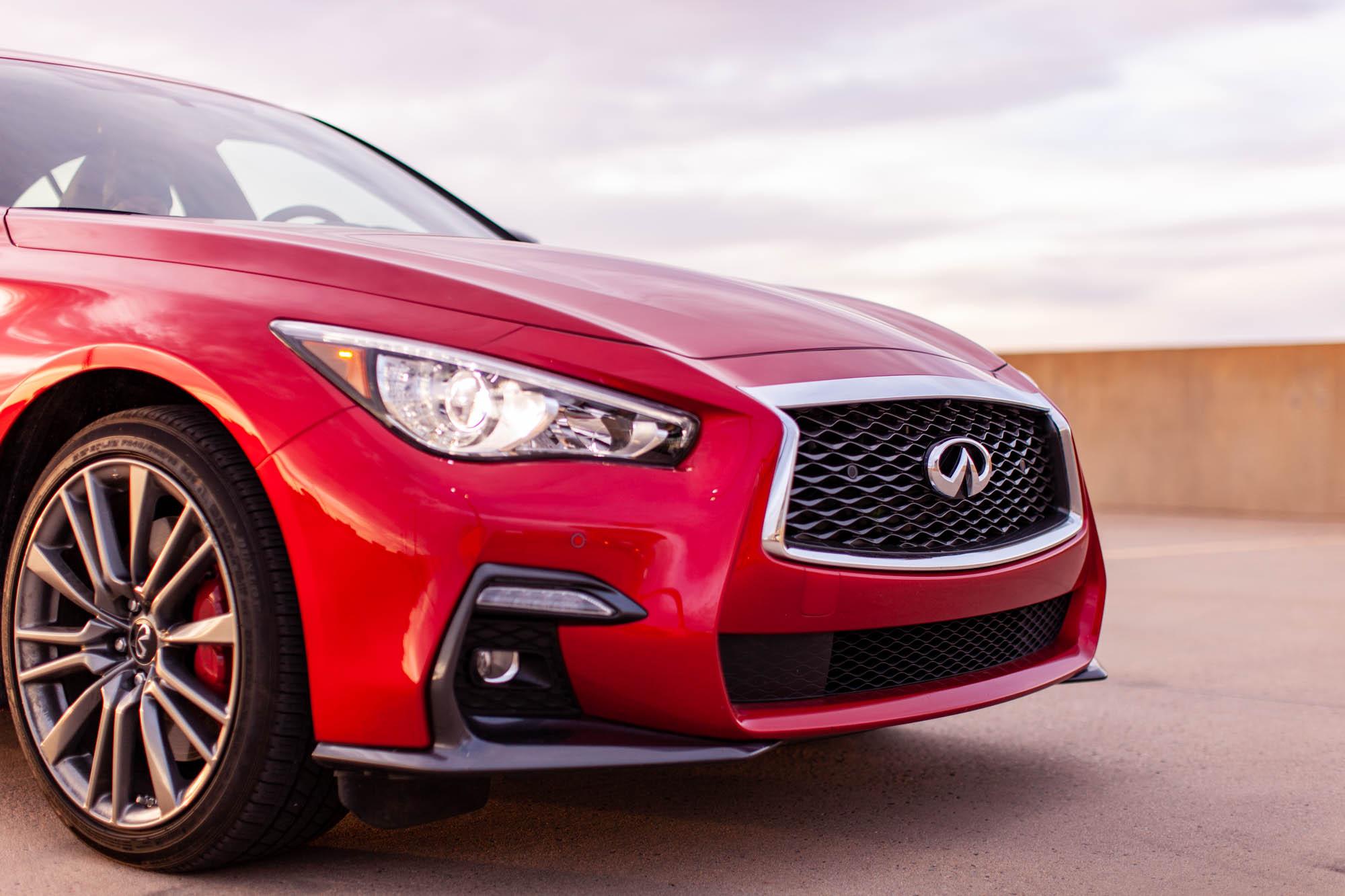 For 2018-2024 Infiniti Q50 Sport Front Upper Lower Grille Fog Light Bezels Cover