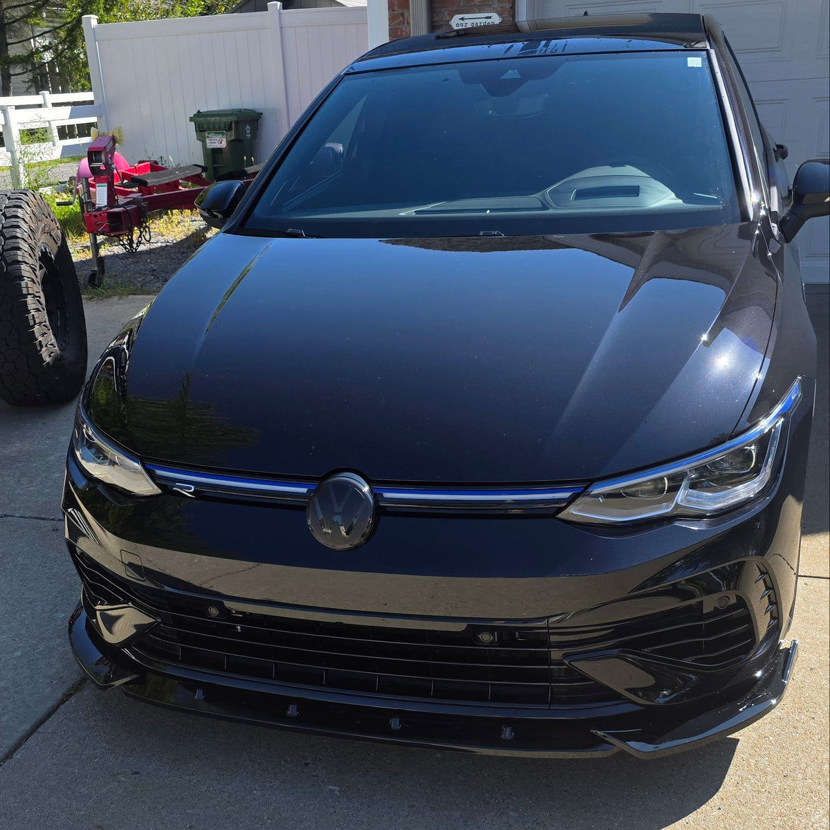 For 2022-2025 Volkswagen Golf GTI MK8 V Style Front Bumper Lip Splitter