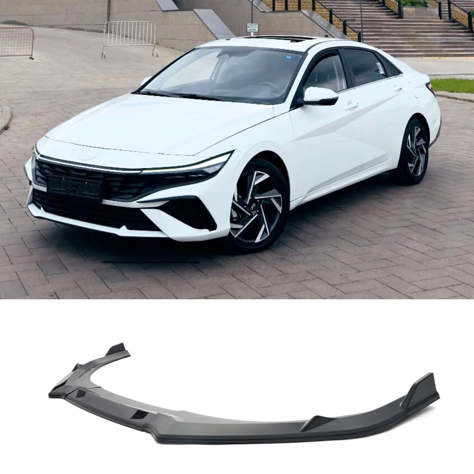 For 2024-2025 Hyunday Elantra SE SEL V Style Front Bumper Lip Splitter
