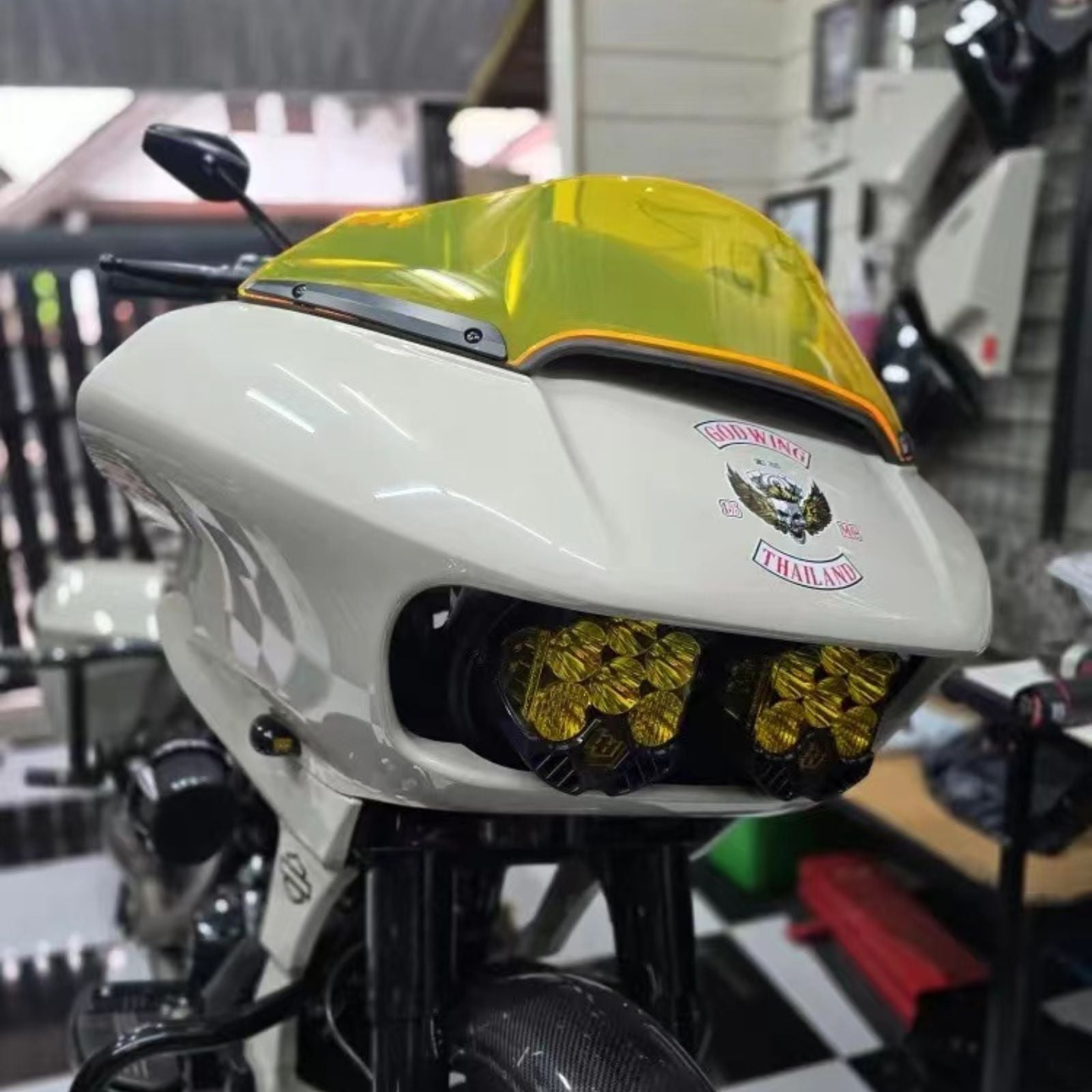 For 2015-2024 Harley Davidson Touring Road Glide Smoke Windshield Windscreen Wind Splitter Compatible