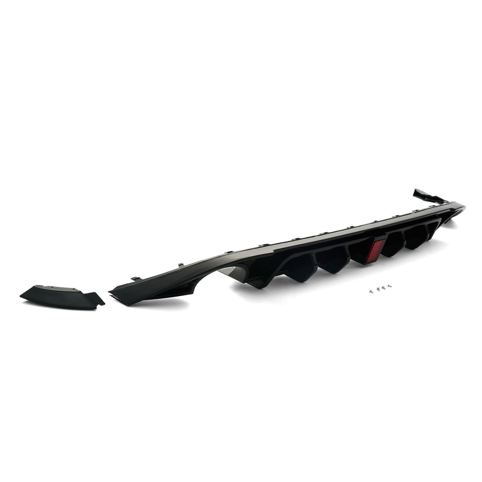 For 2014-2017 Golf 7 MK7 GTI GTD TSI Blk Rear Bumper Diffuser Lip W/ Light Body kit