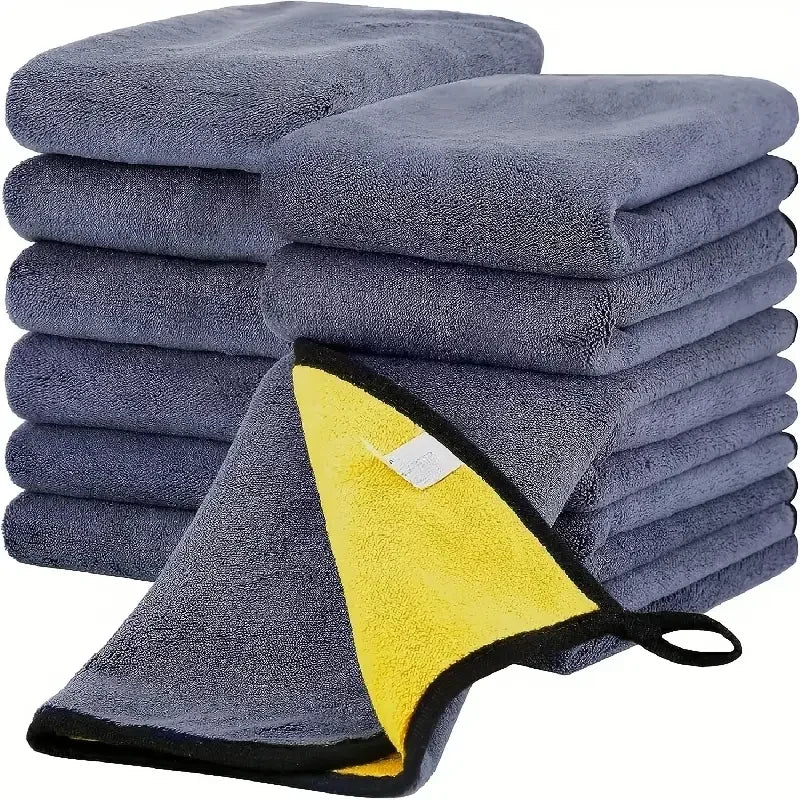 Double Sides Car Microfiber Towels Auto Detailing Drying Cloth Hemming Super Absorbent Washing Cleaning Cloths Rags Clean Tools