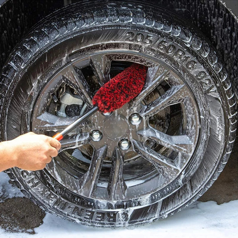 SEAMETAL Car Wheel Detailing Brush Bendable Auto Wheel Woolies Brushes Car Cleaning Tools for Car Rim Tire Washing Accessories