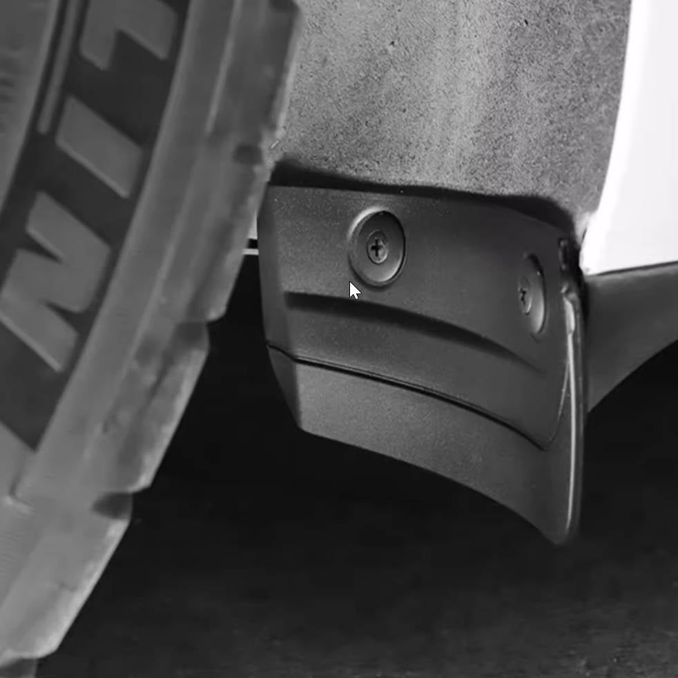 Model 3/Y "Invisible" Mudguards; No Drilling, Installation in Original Vehicle Holes (Set of 6)