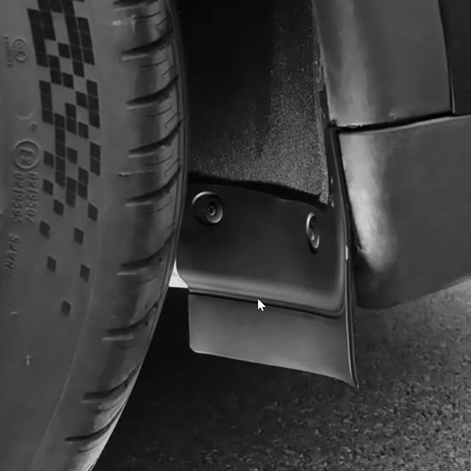Model 3/Y "Invisible" Mudguards; No Drilling, Installation in Original Vehicle Holes (Set of 6)