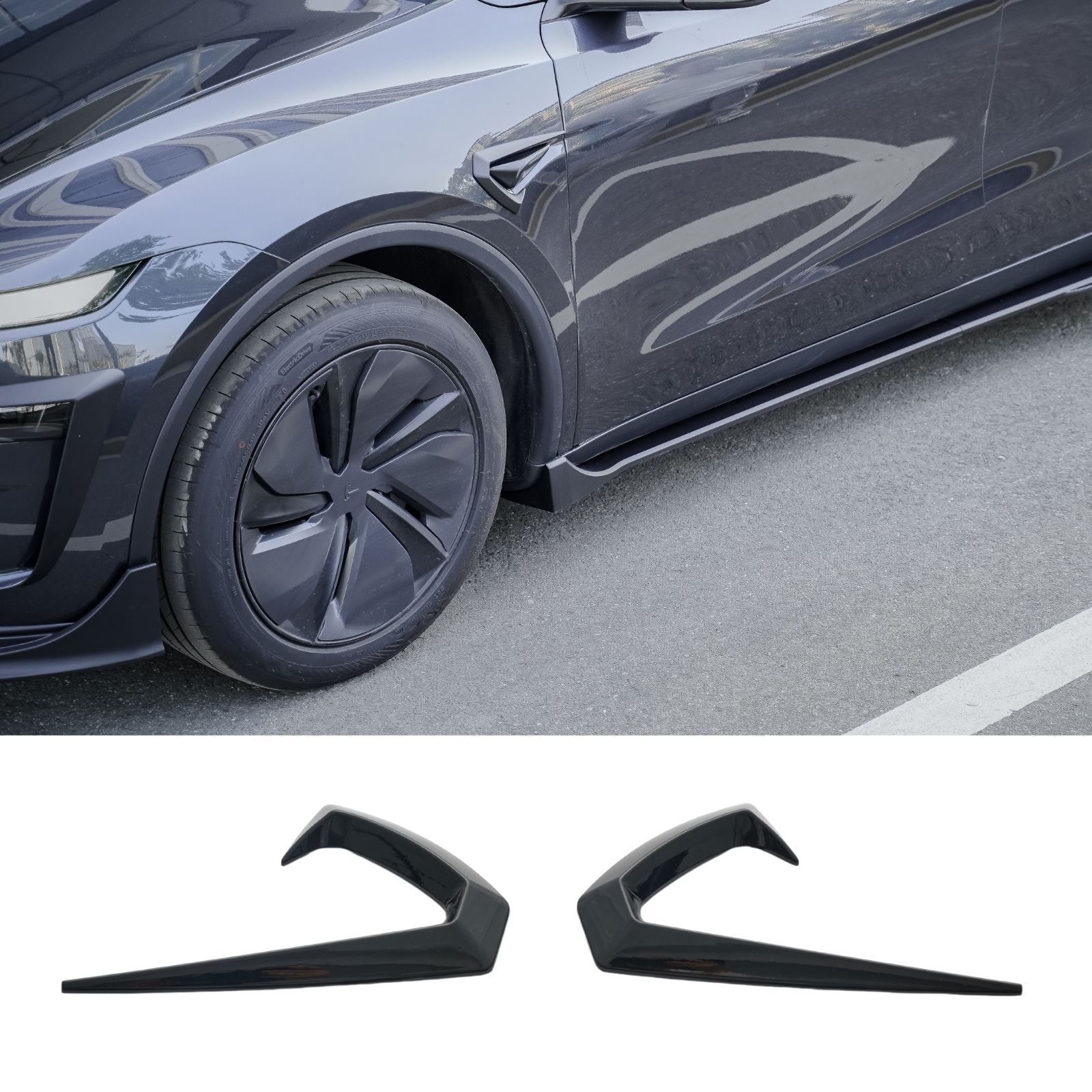 Fits 25-26 Tesla Model Y Juniper Side Fender Trim Vent Sticker