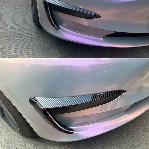 Front Fog Light Lamp Eyebrow Cover Trim For Tesla Model Y