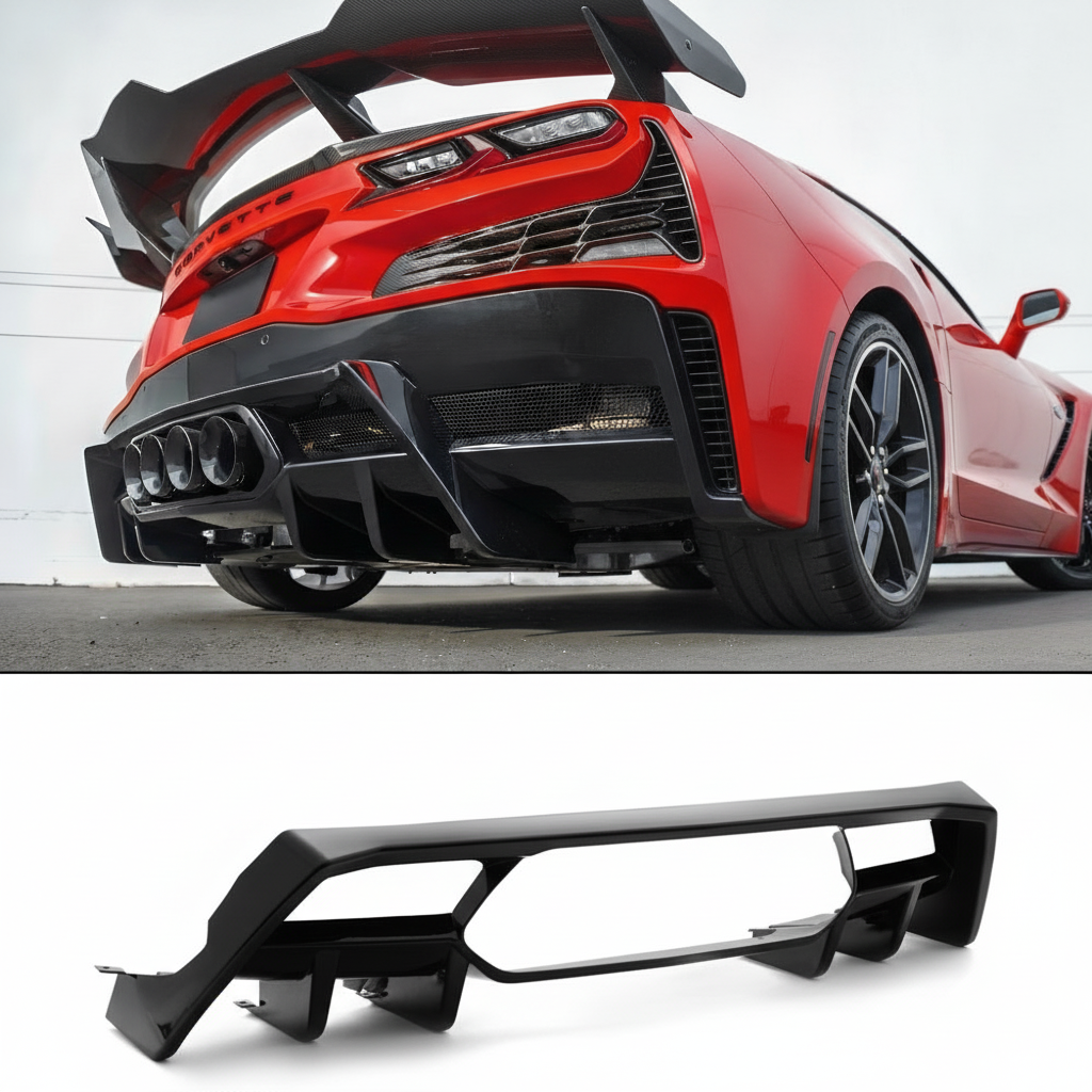 For 2023-2026 Corvette C8 Z06 Rear Bumper Diffuser Spoiler