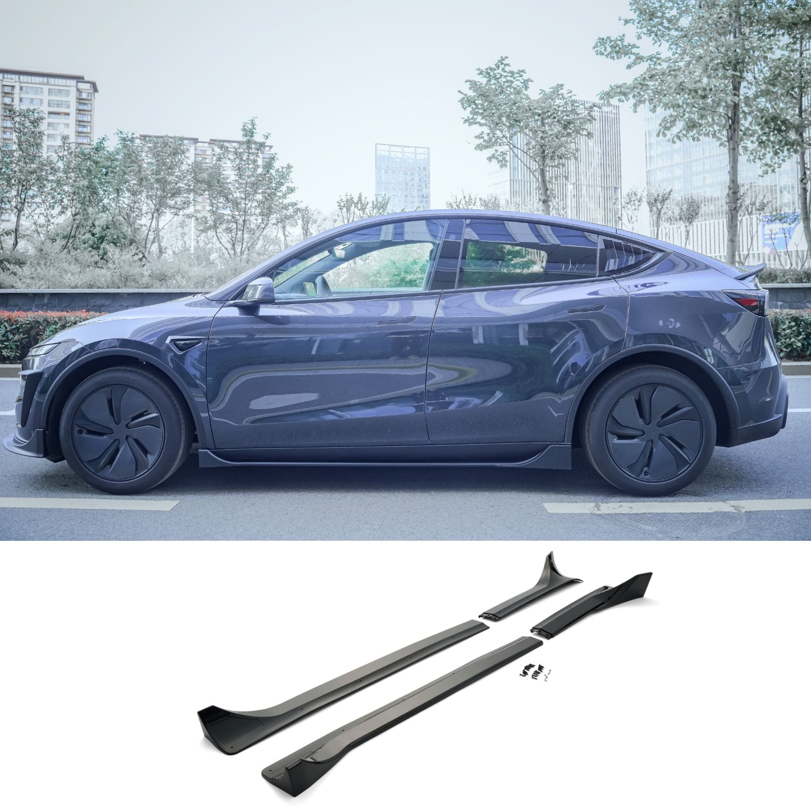 Fits 25-26 Tesla Model Y Juniper Side Skirts Rocker Panel Molding