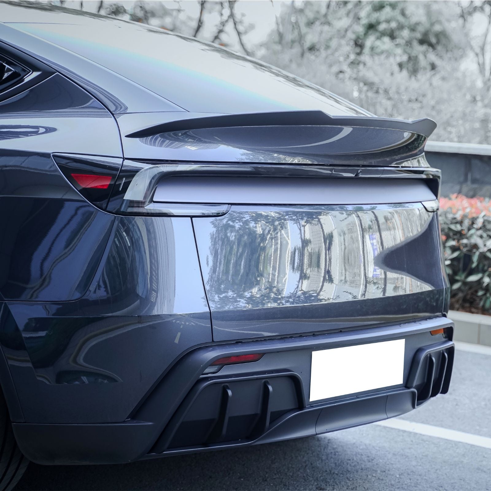 For 25-26 Tesla Model Y Juniper Trunk Spoiler Print Rear Wing Trim