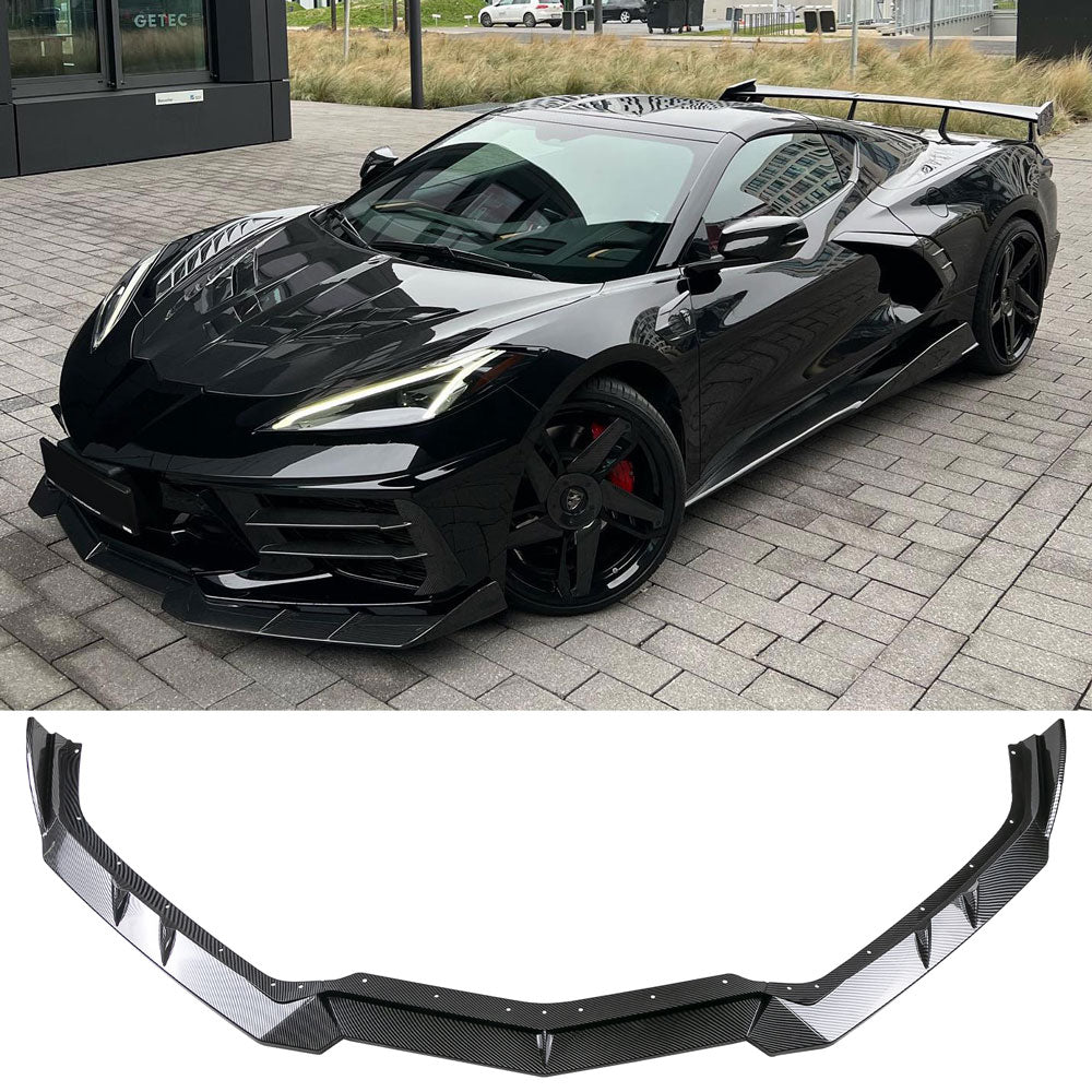 For Chevrolet Corvette C8 2020-2024 Front Bumper Lip Splitter