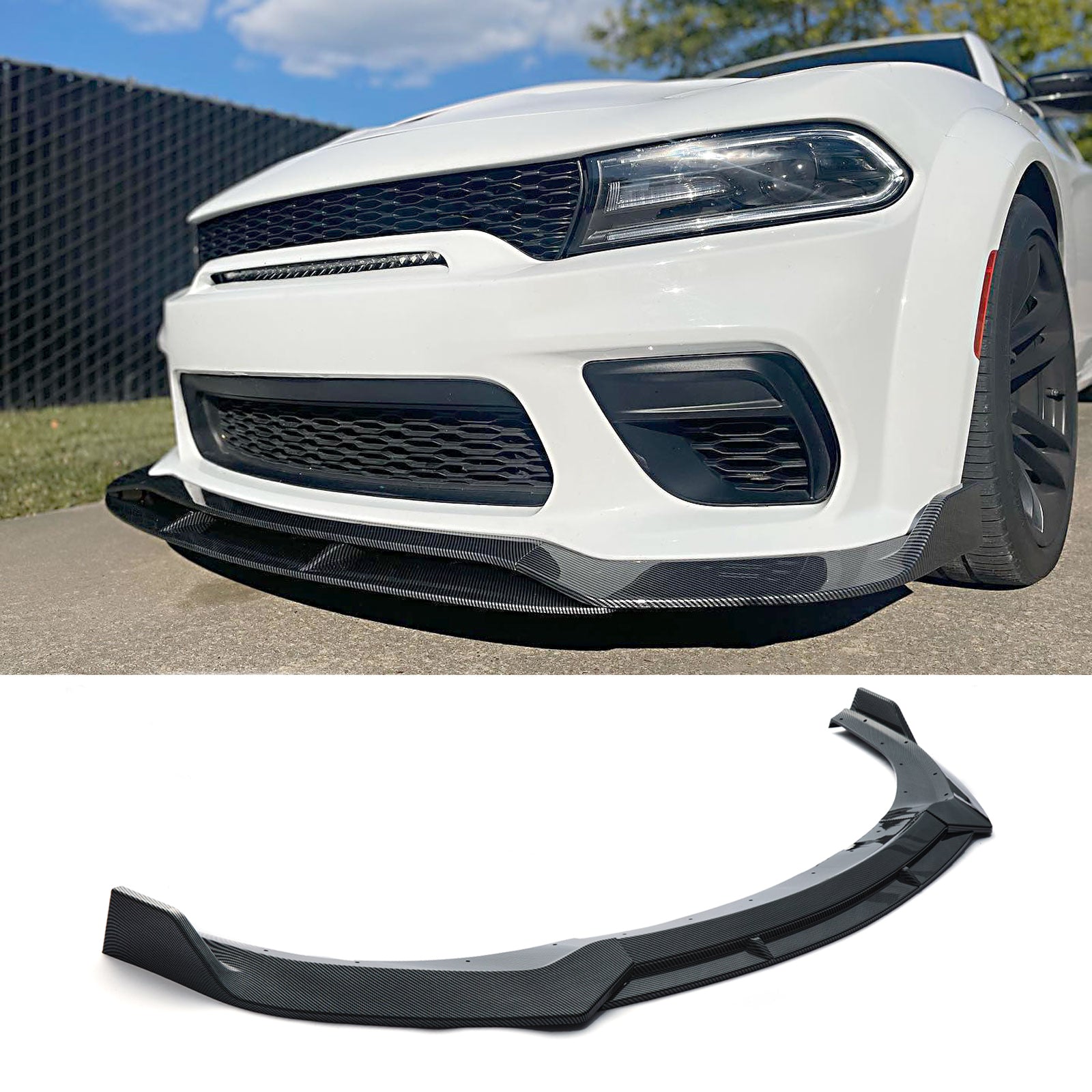 Front Bumper Lip Splitter For 2020-2023 Dodge Charger Widebody