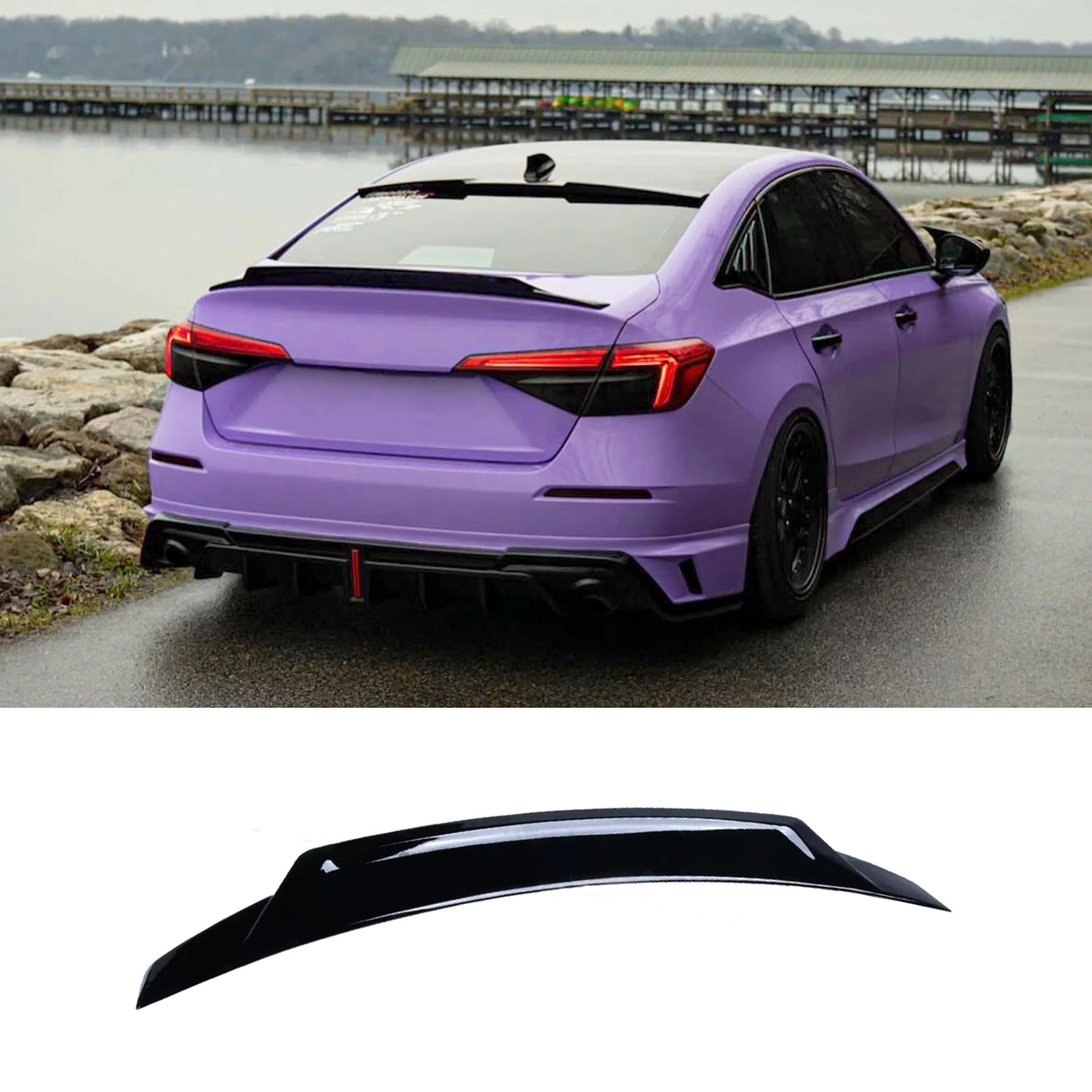 HighKick Duckbill Trunk Spoiler For 2022-2025 Civic Sedan