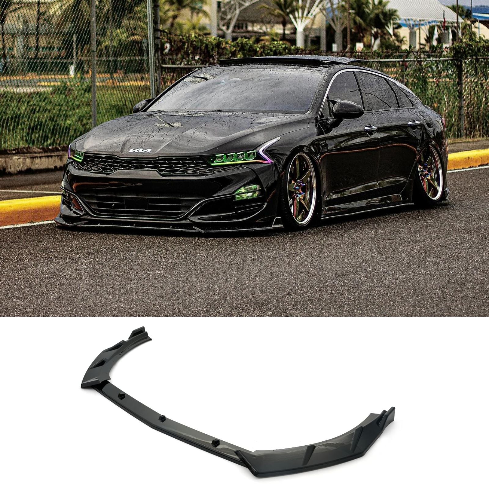 For 2021-24 KIA K5 GT Inspired 3PC Front Bumper Lip