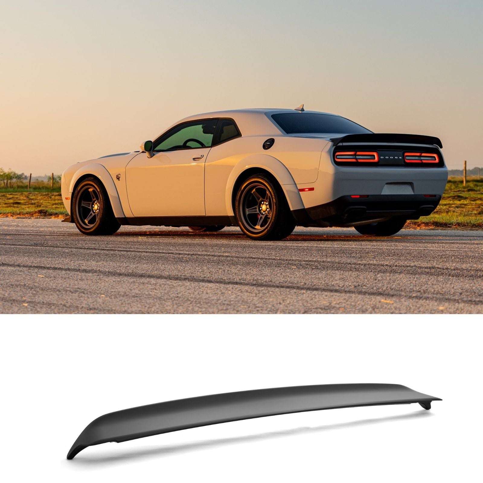For 2008-2023 Dodge Challenger W/ Camera Cover Trunk Spoiler