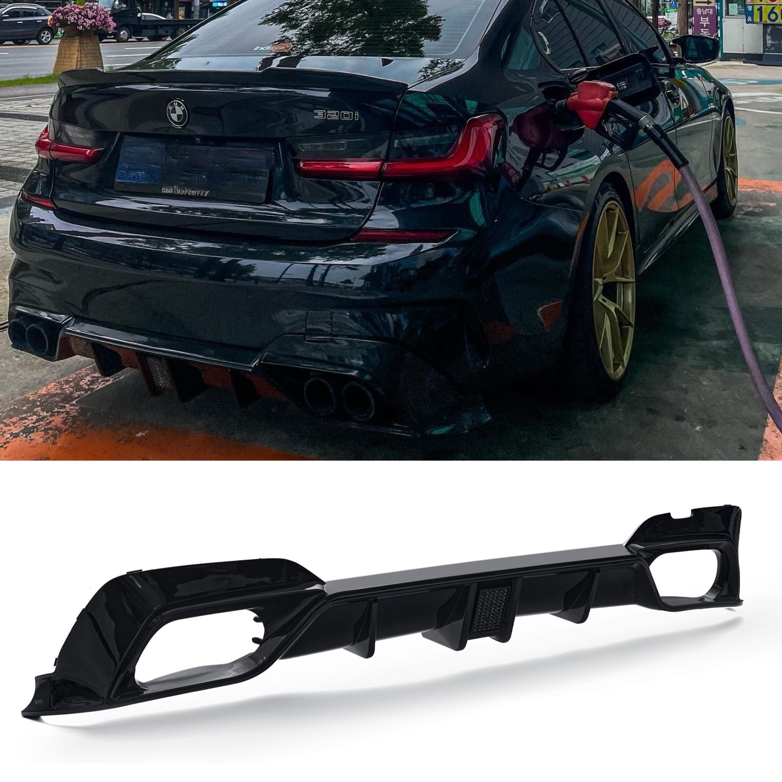 For 2019-2022 BMW G20 M 3 Series 330i M340i Sport Rear Diffuser