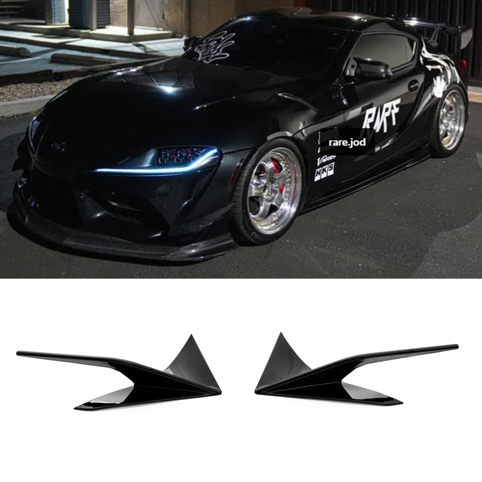 For 2020-2025 Toyota Supra A90 A91 Front Bumper Air Blades