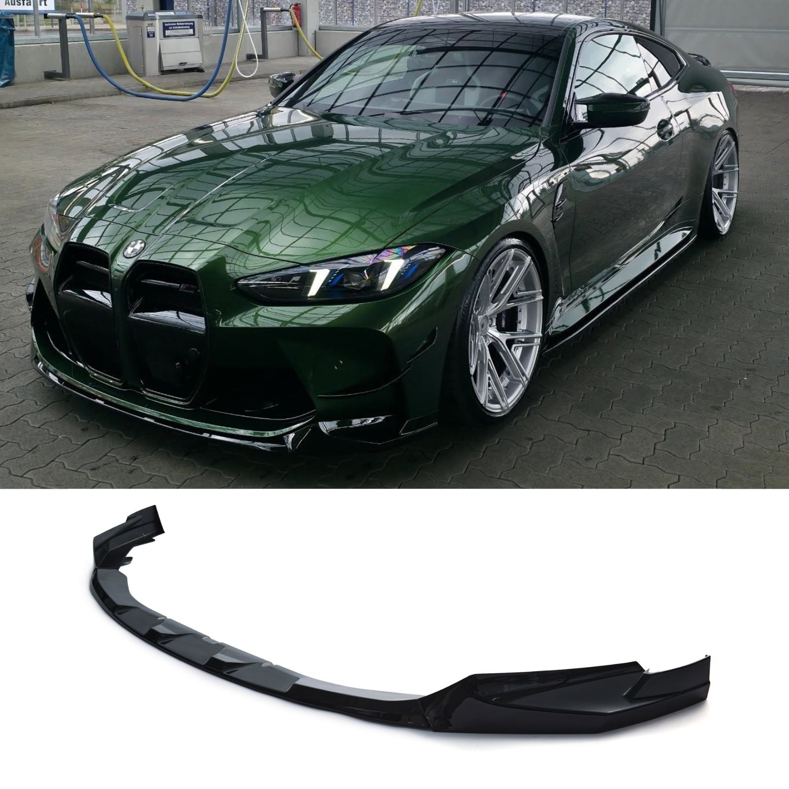 For 2021-2025 BMW G80 M3 G82 M4 3D Style Front Bumper Lip Splitter