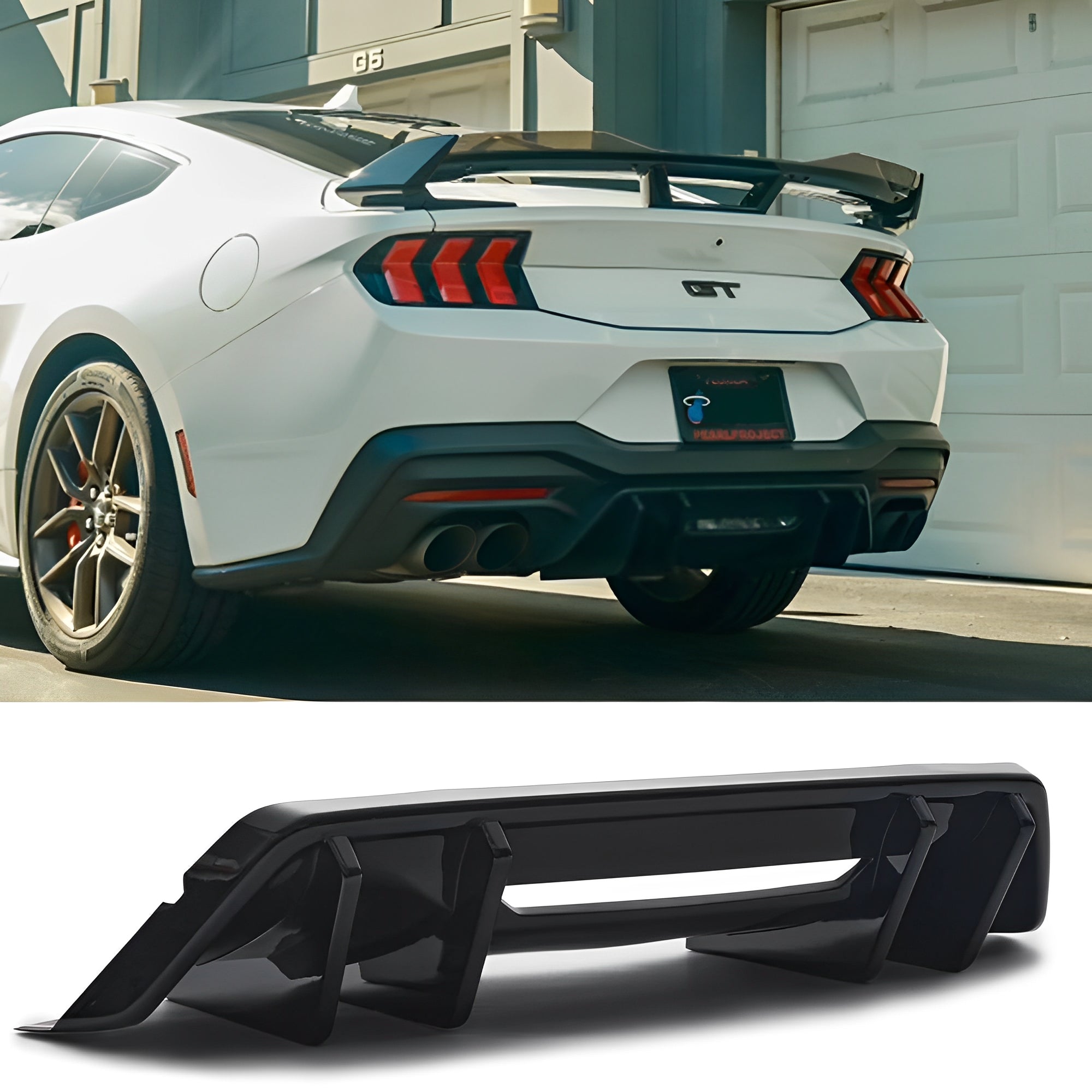 Rear Bumper Diffuser For Ford Mustang 24-25 W2-2