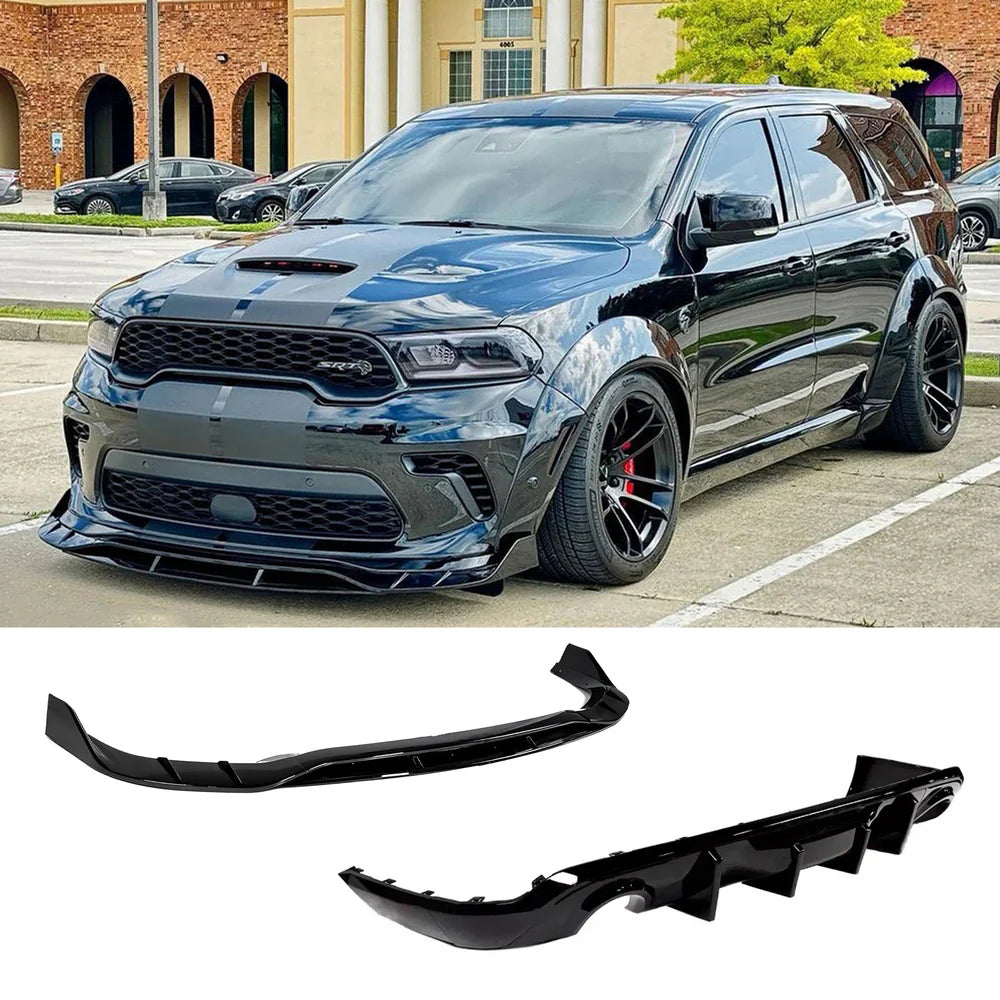 For 21-24 Dodge Durango SRT Hellcat Front Bumper Lip & Rear Diffuser