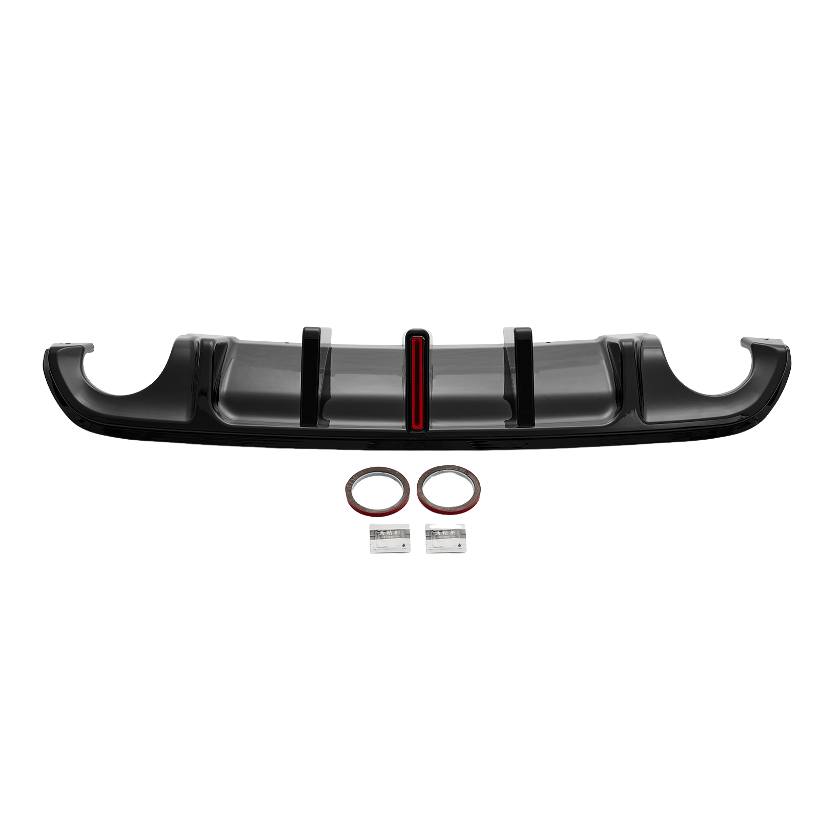 For 2014-2017 Infiniti Q50 W/ LED Brake Light Rear Bumper Diffuser