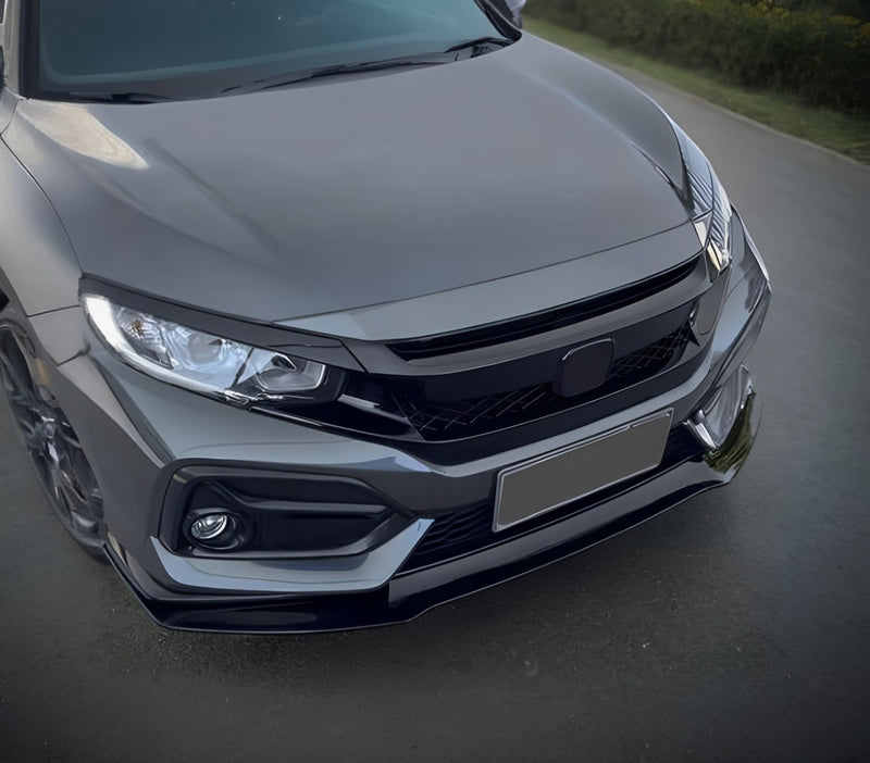 Front Bumper Lip For 17-21 Honda Civic Si & FK7 Hatchback GR Style