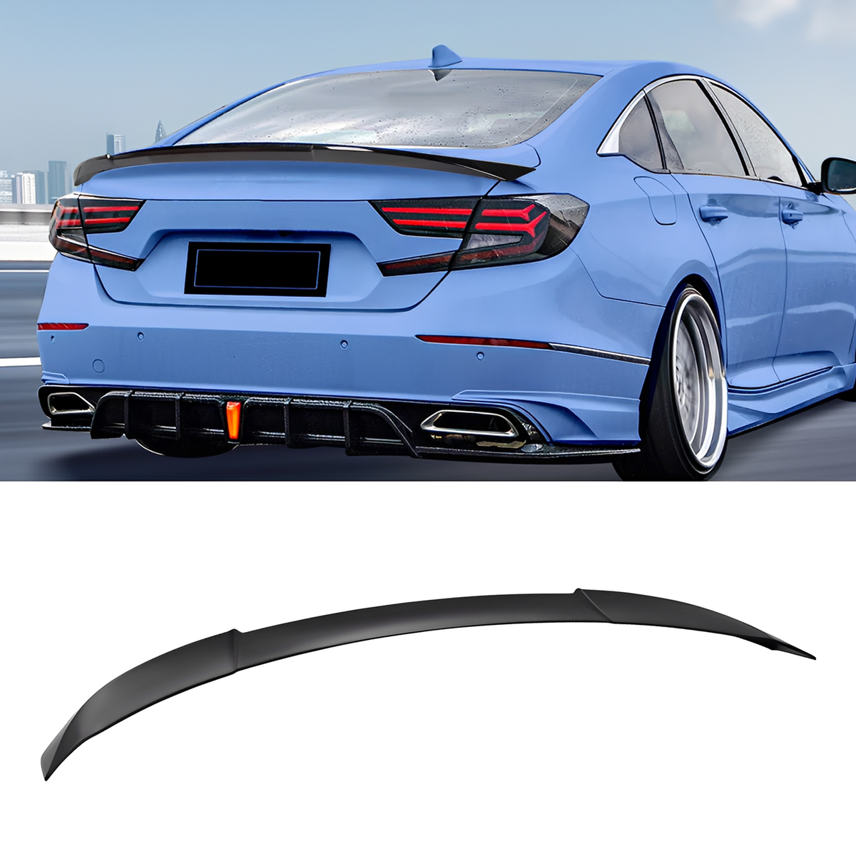 For 2018-2022 Honda Accord JDM Style Rear Trunk Lip Spoiler Wing