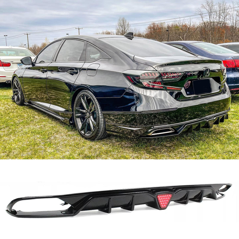 Rear Bumper Diffuser For 2018-2022 Accord W/LED