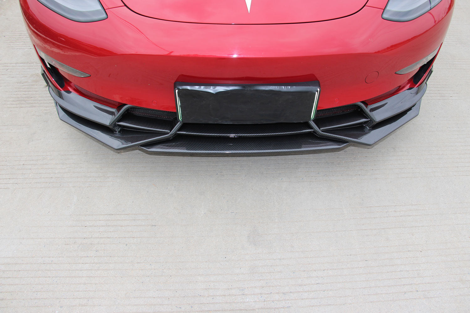 W2 Front Bumper Lip Splitter For Tesla Model 3 2017-2023