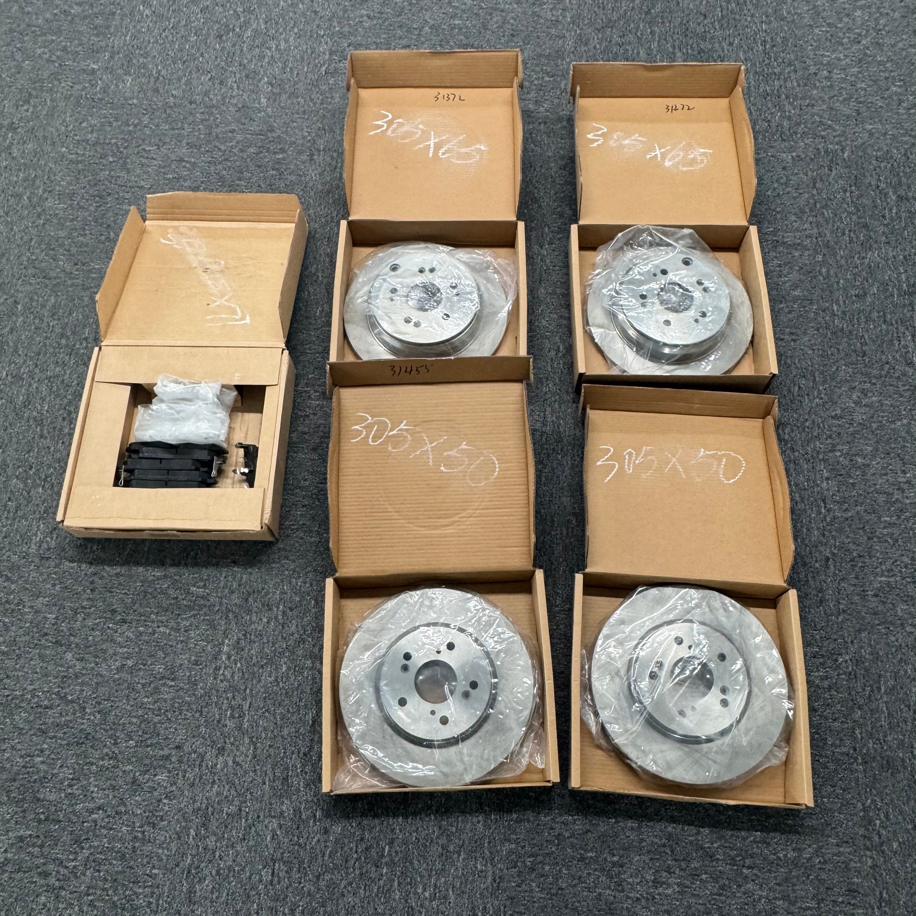 For 2012 - 2016 Honda CR-V Front and Rear Disc Brake Rotors Ceramic Brake Pads