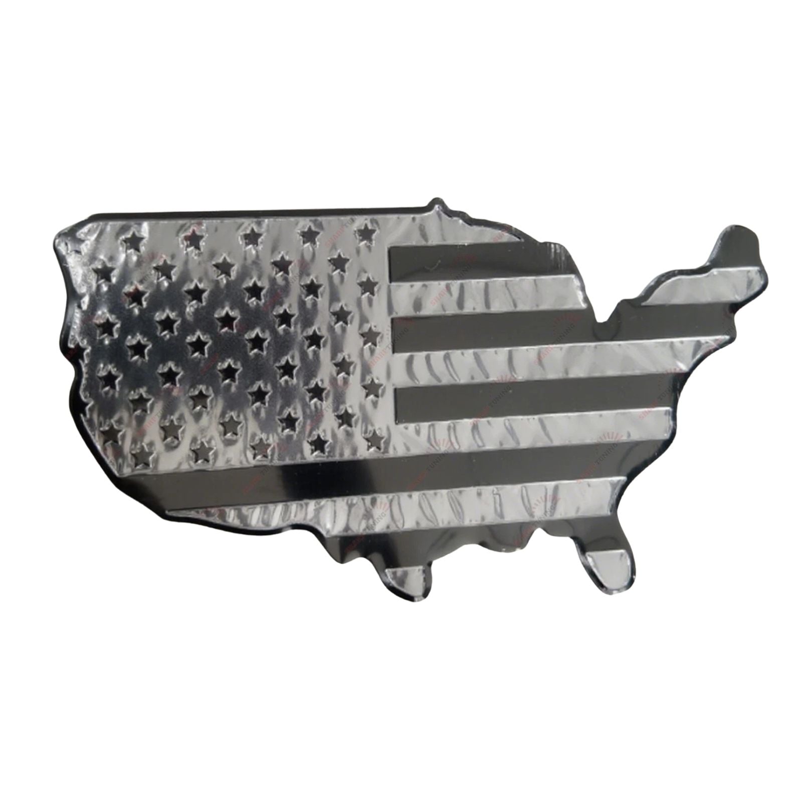 7" x 4" 3D Aluminum American Flag US Map Emblem Decal Sticker for Trucks Cars