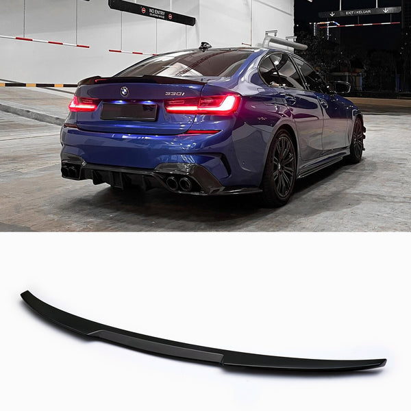 KHK Spoiler Compatible with G20, Glossy Black Car Rear Trunk Tail