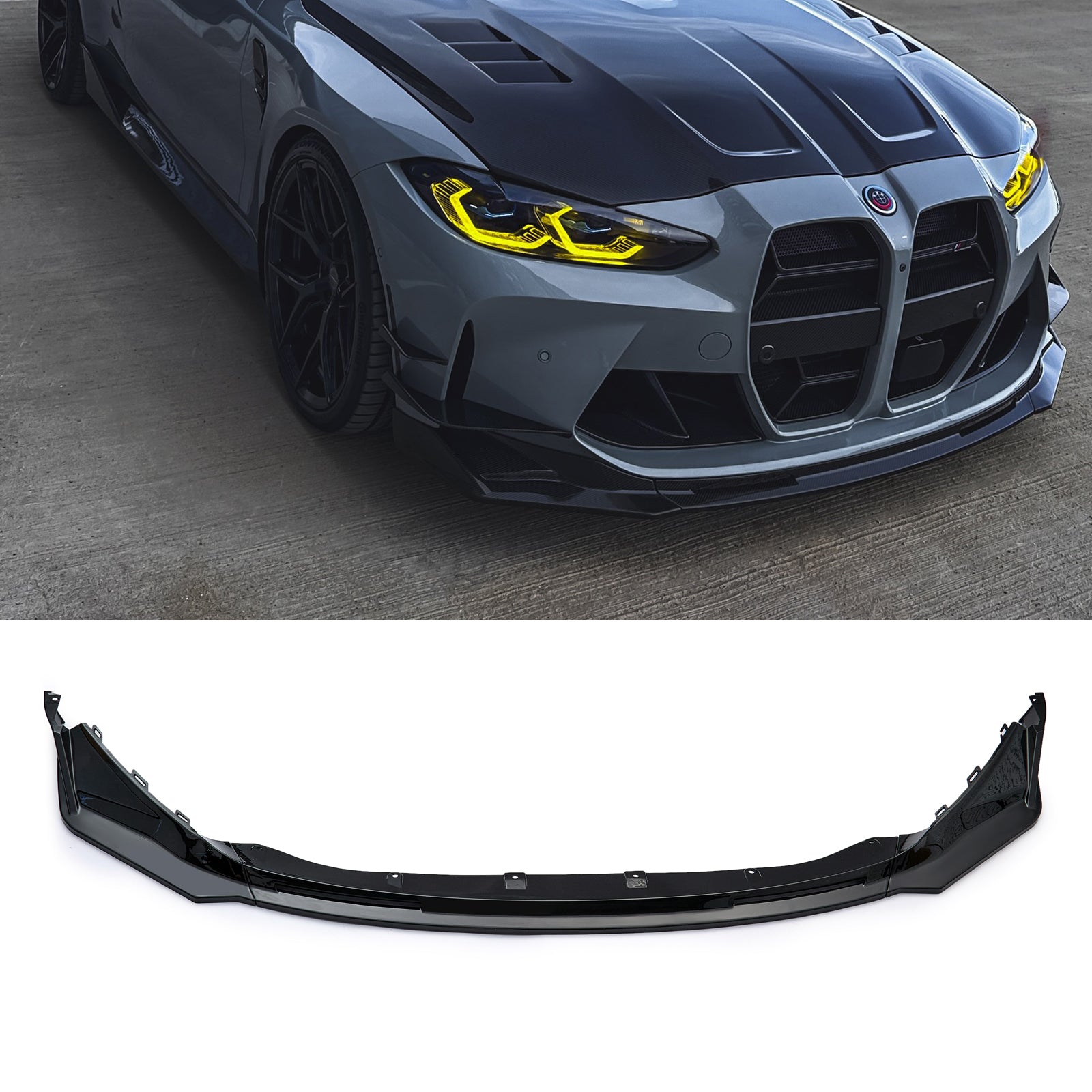 For 2021-2025 BMW G80 M3 G82 M4 Front Bumper Lip Splitter