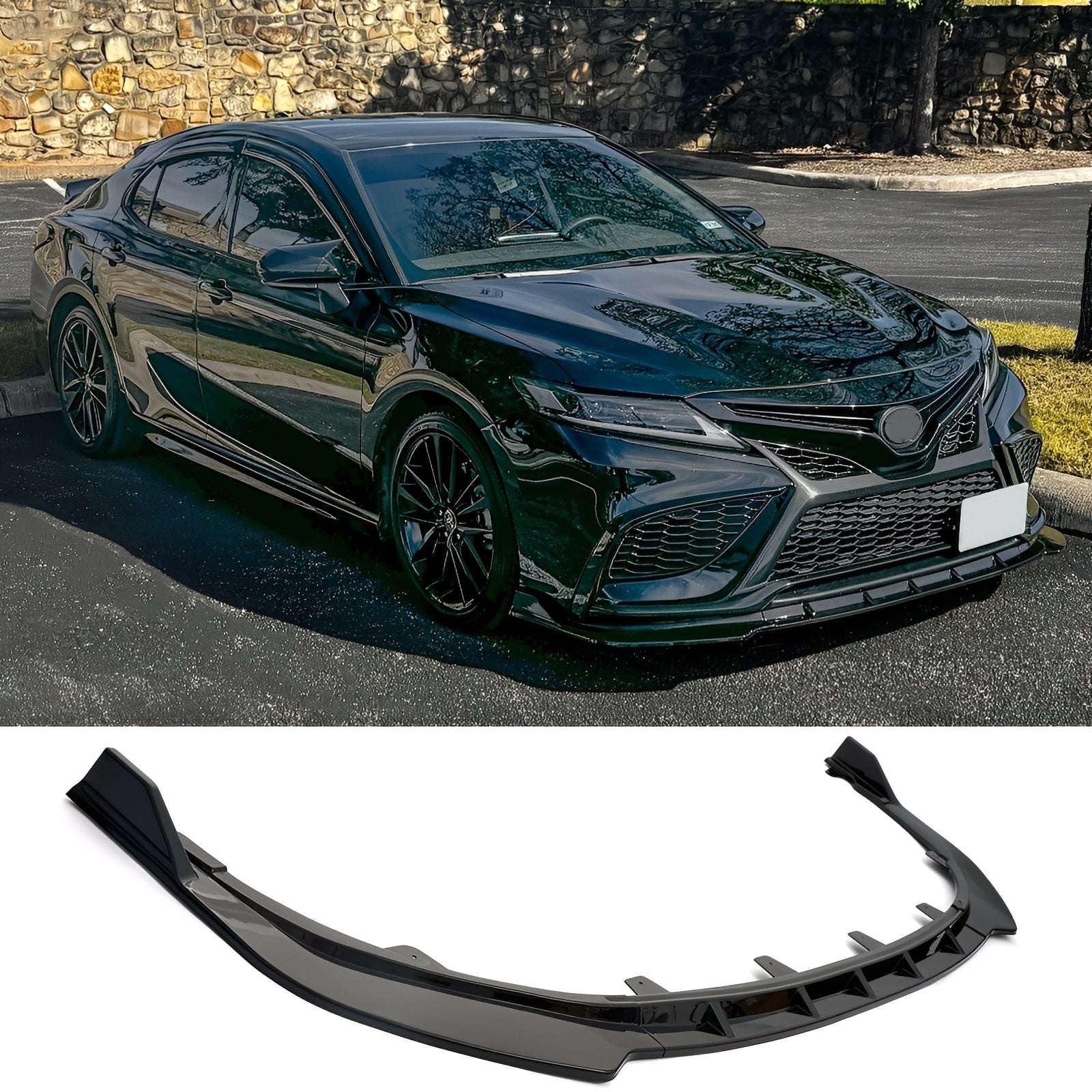 For 2021-2024 TOYOTA Camry SE XSE JDM V2 Front Bumper Lip