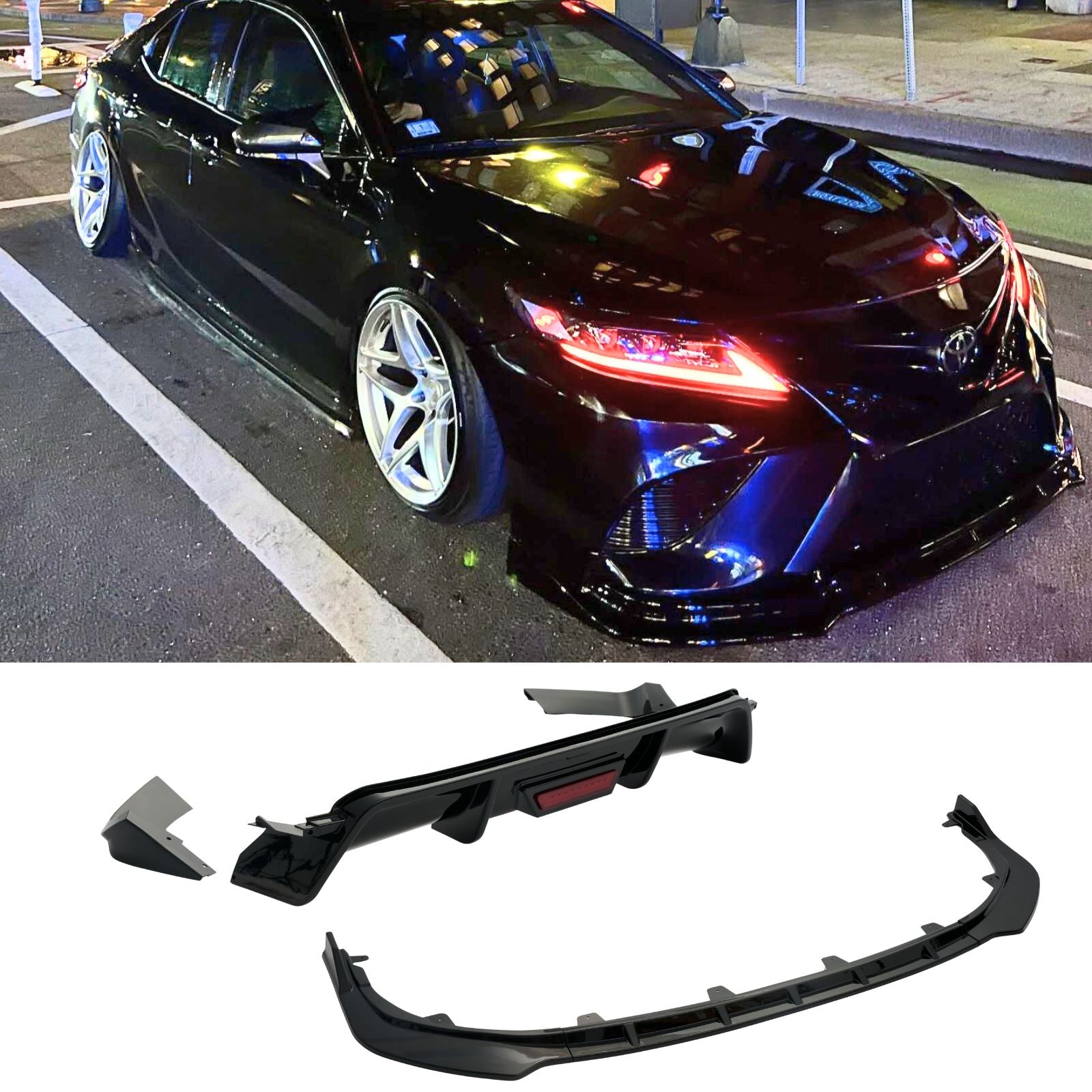 For 2021-2024 TOYOTA Camry SE XSE Front Lip & Rear Diffuser
