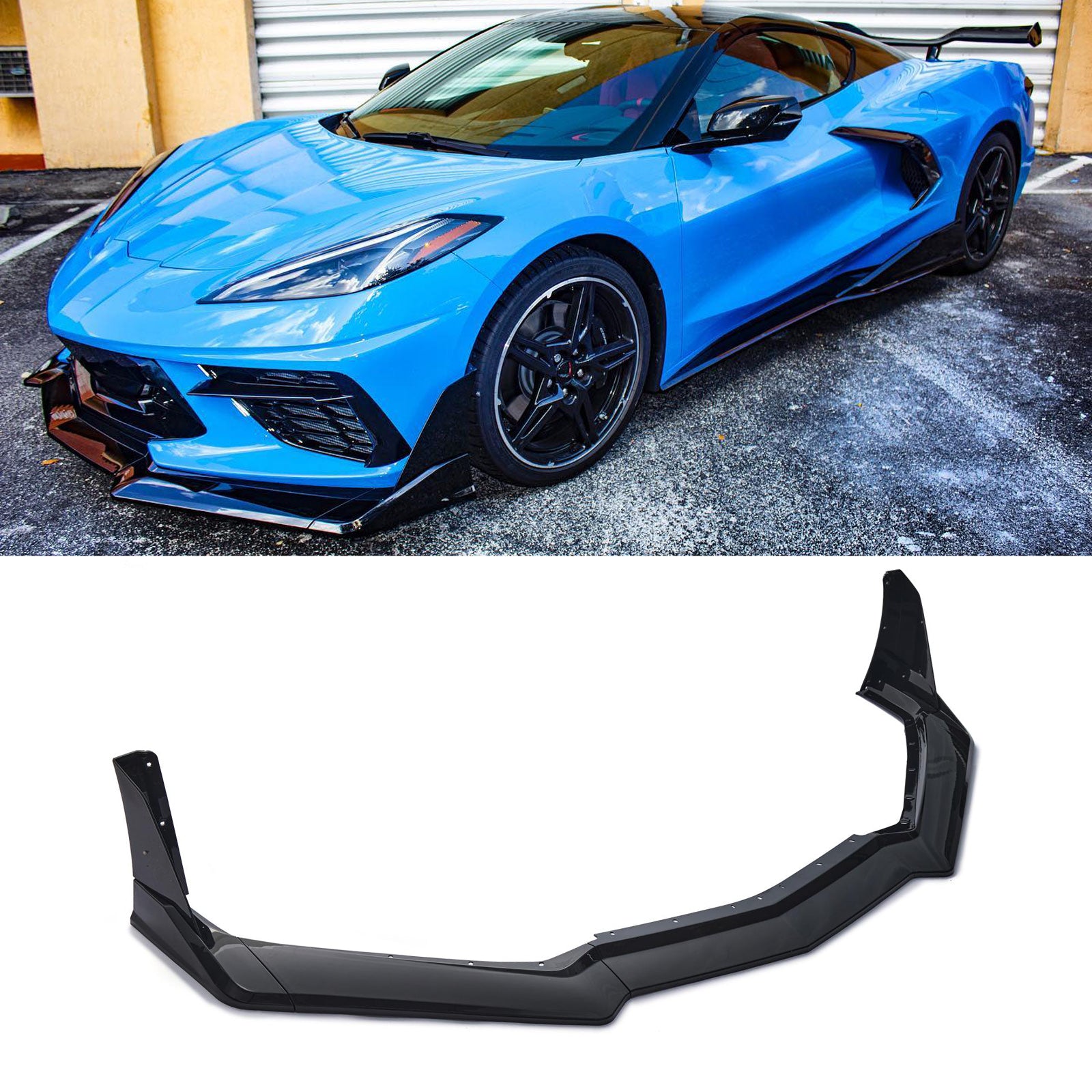 For Chevrolet Corvette C8 Z51 2020-2024 Front Bumper Lip Splitter