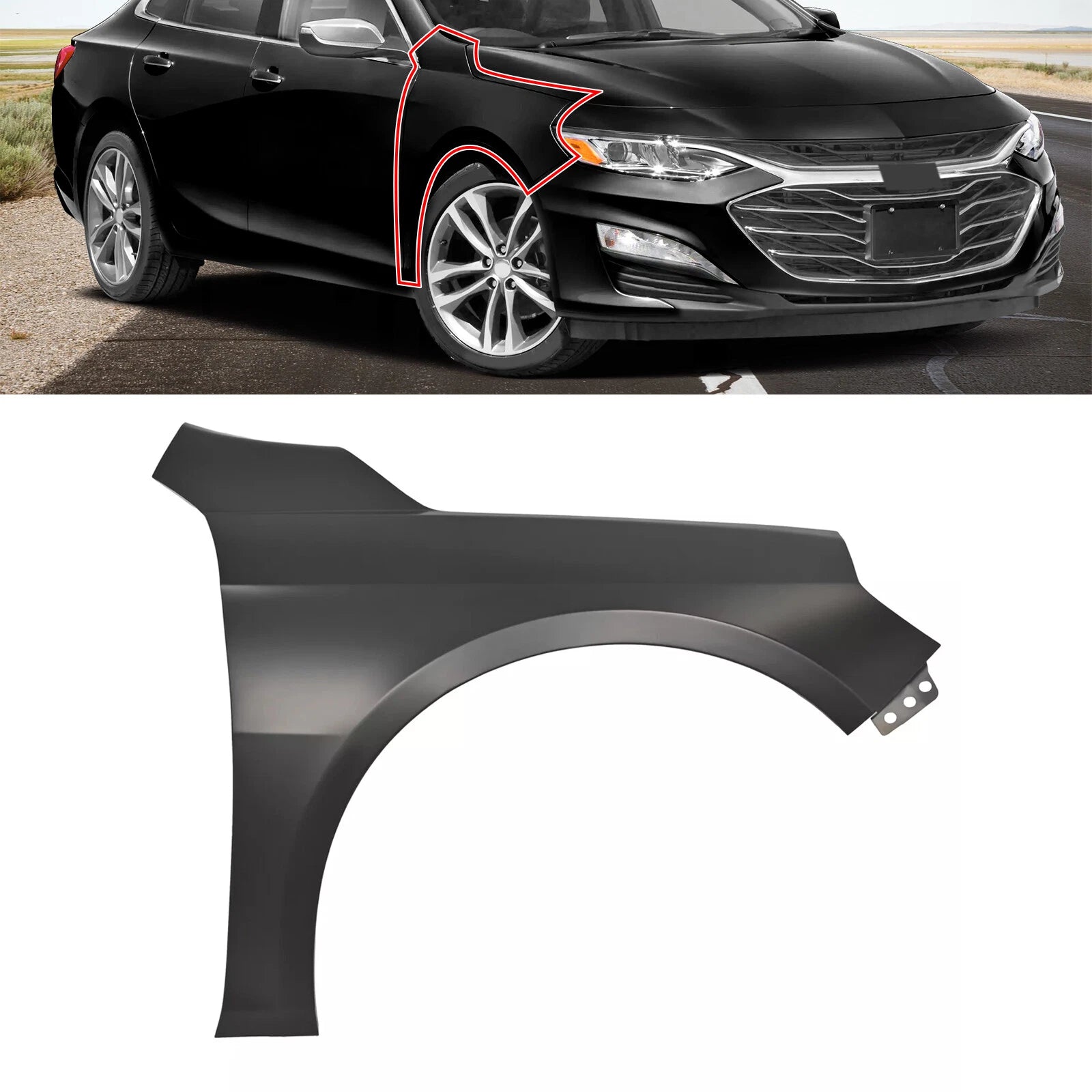 For 2016-2023 Chevrolet Malibu Front Passenger Right Side