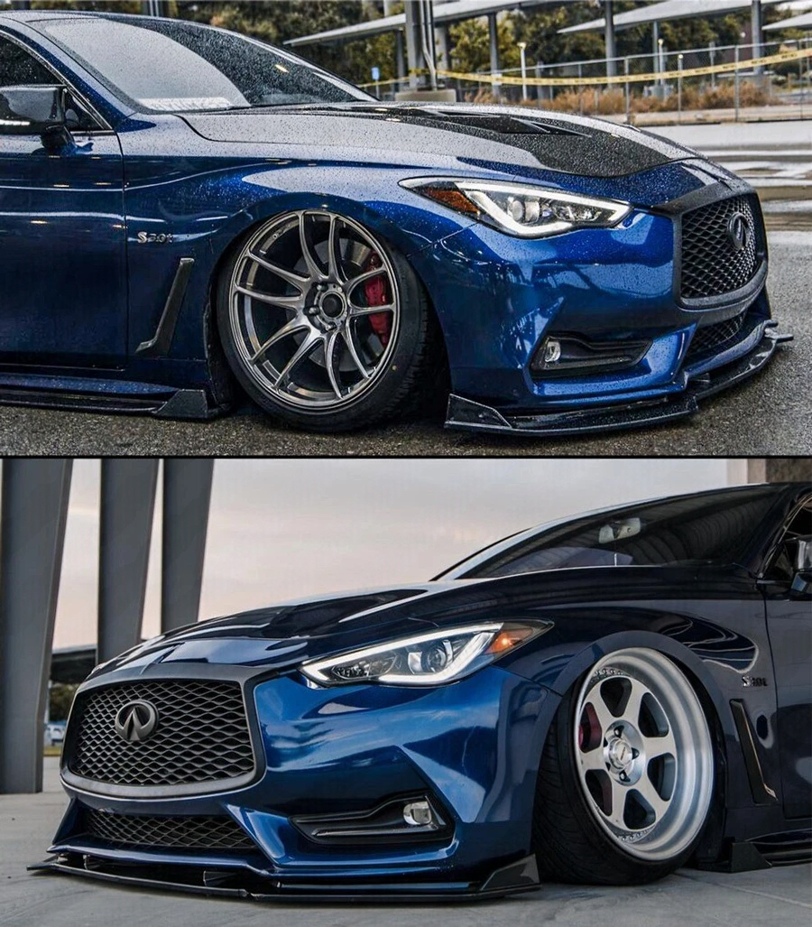 For 2017-2022 Infiniti Q60 V2  Front Bumper Lip